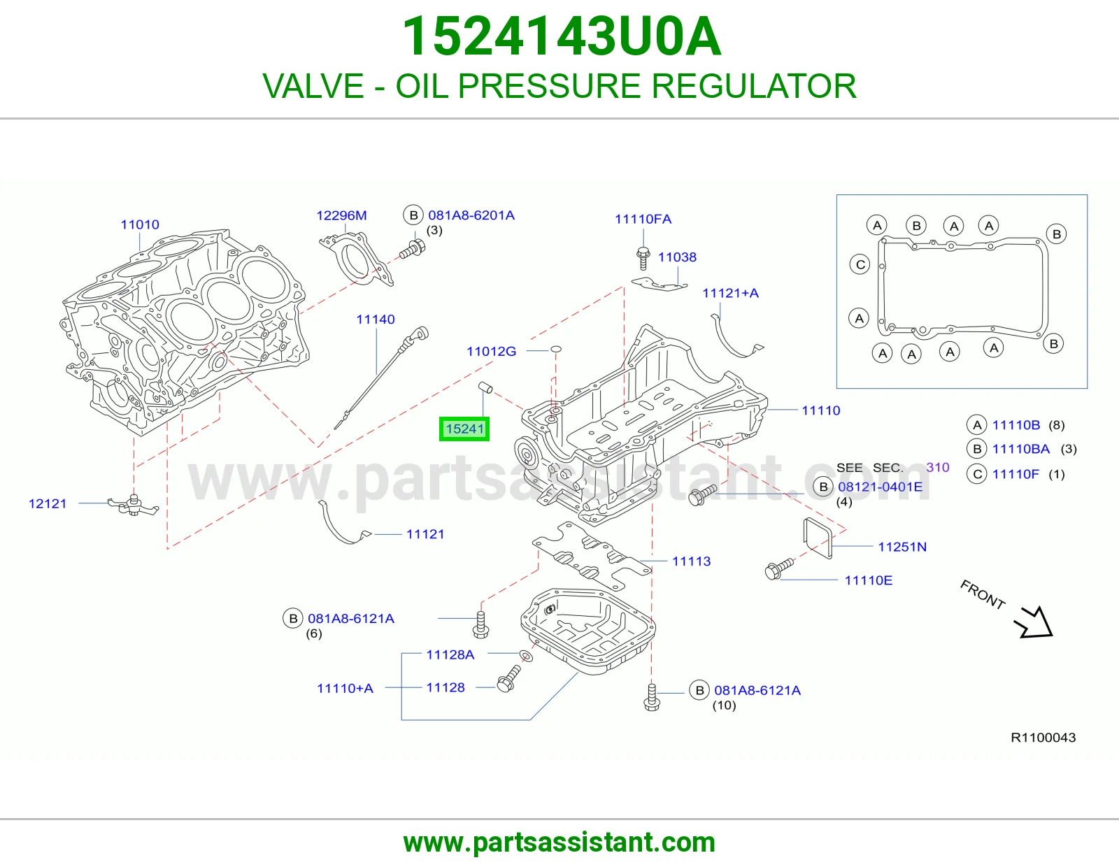 VALVE - OIL PRESSURE REGULATOR