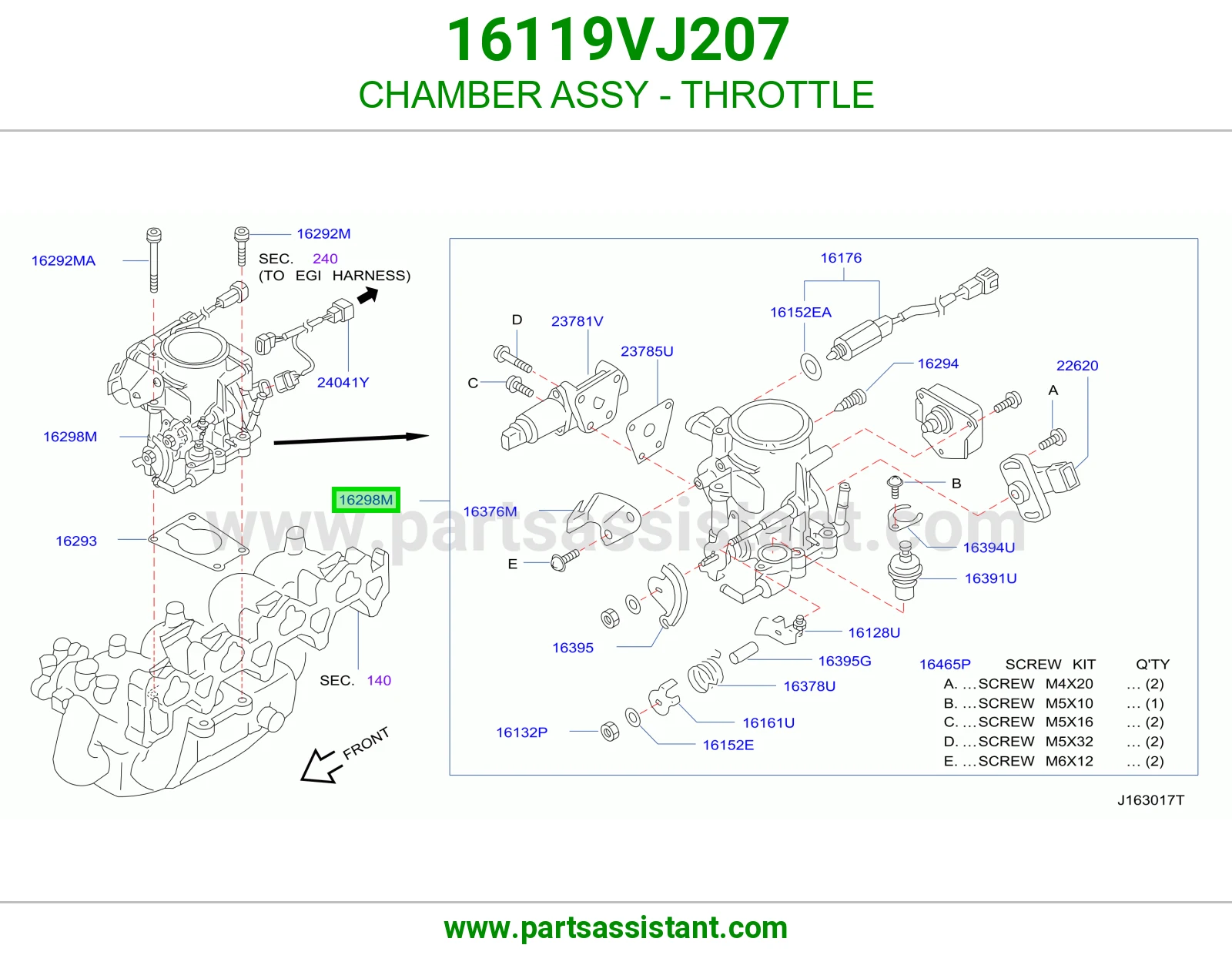 CHAMBER ASSY - THROTTLE