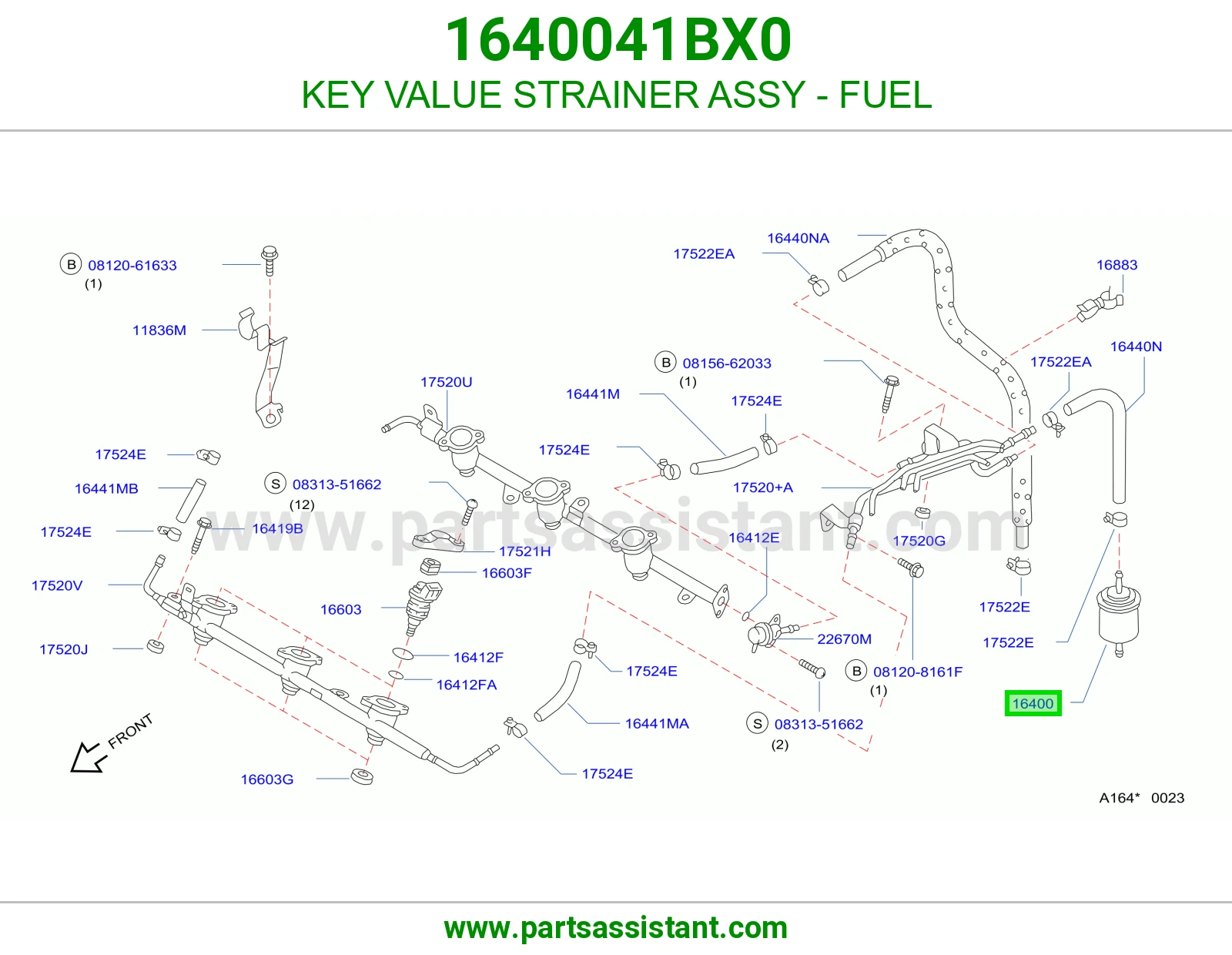 KEY VALUE STRAINER ASSY - FUEL