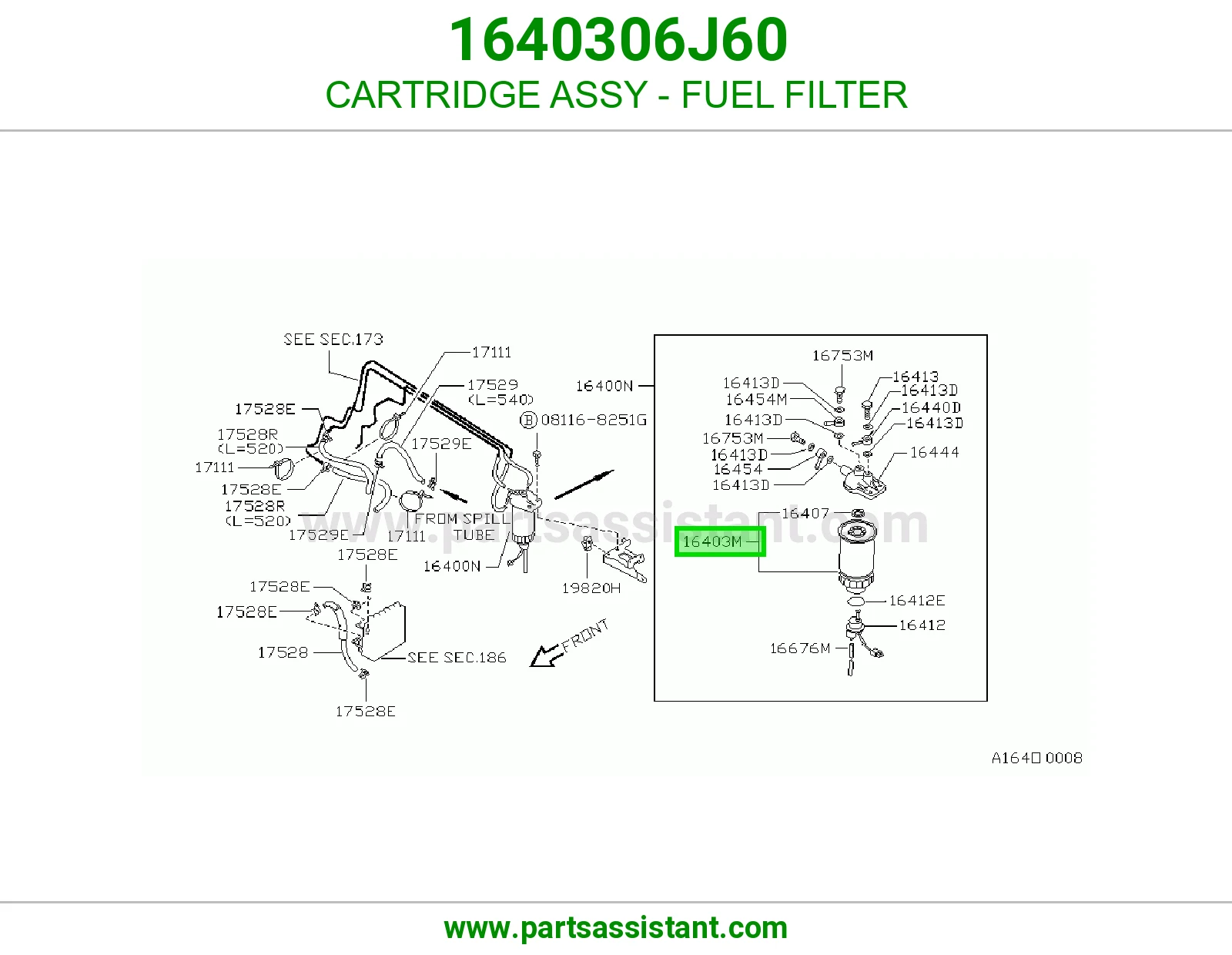 CARTRIDGE ASSY - FUEL FILTER