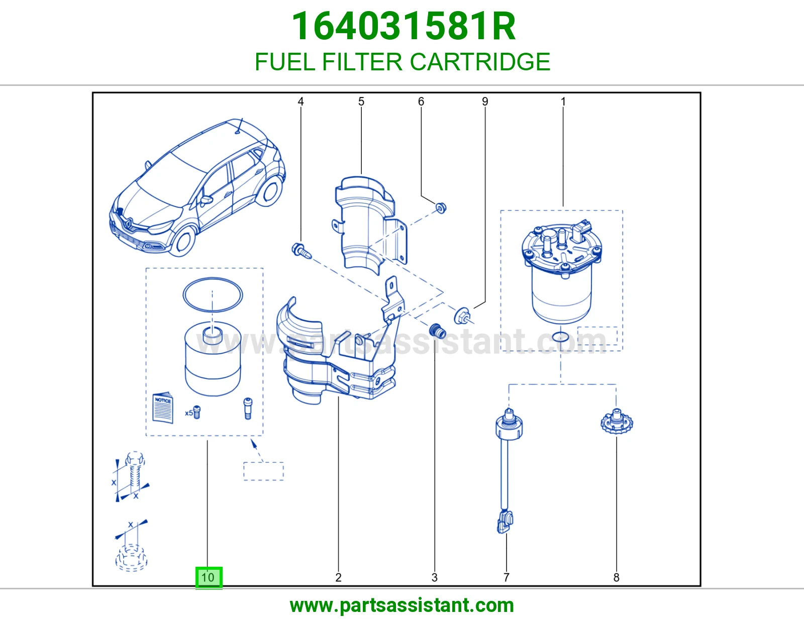 FUEL FILTER CARTRIDGE