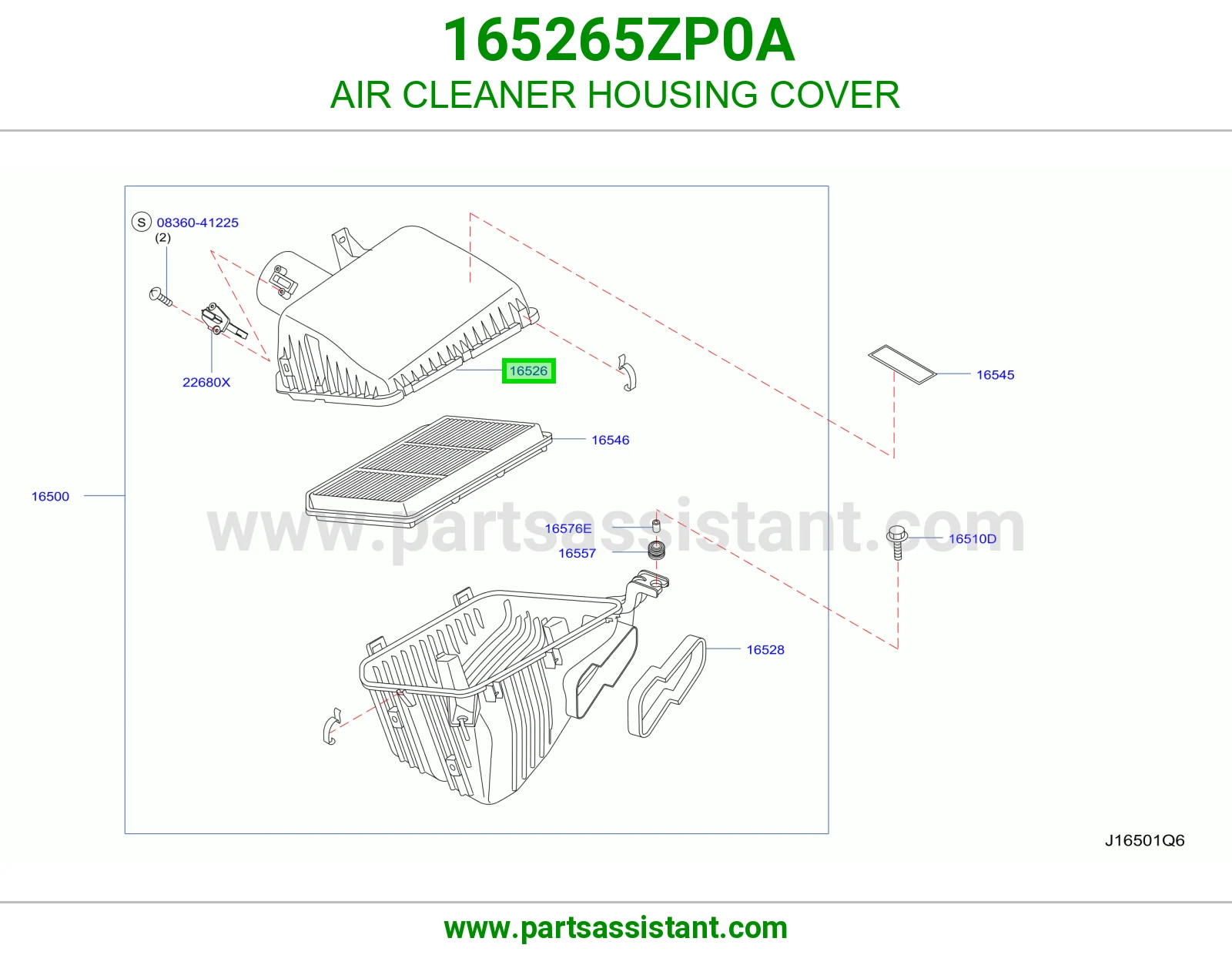 AIR CLEANER HOUSING COVER