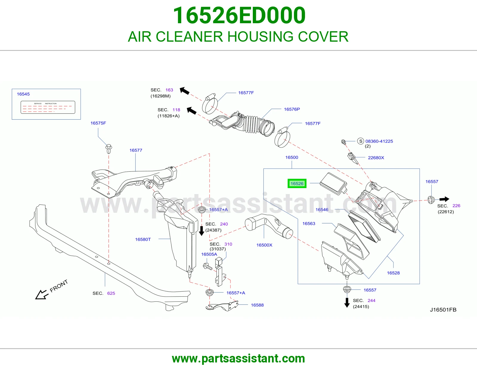 AIR CLEANER HOUSING COVER