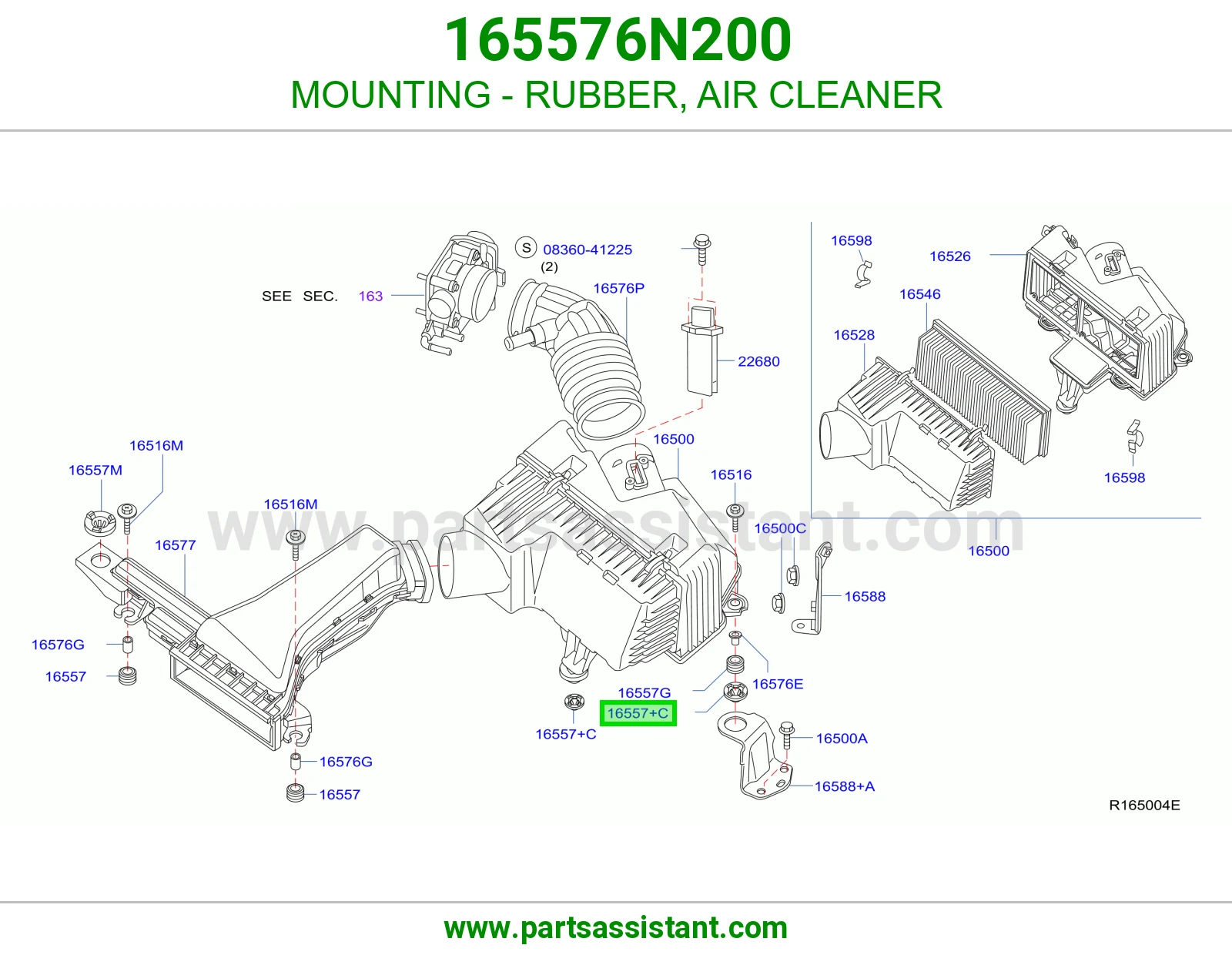 MOUNTING - RUBBER, AIR CLEANER