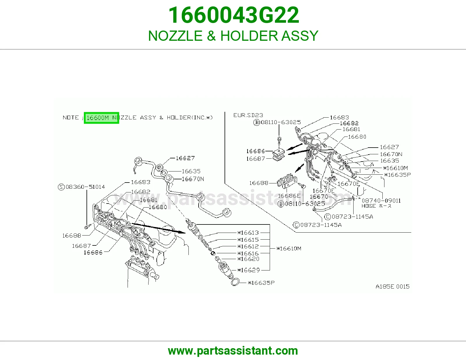 NOZZLE & HOLDER ASSY