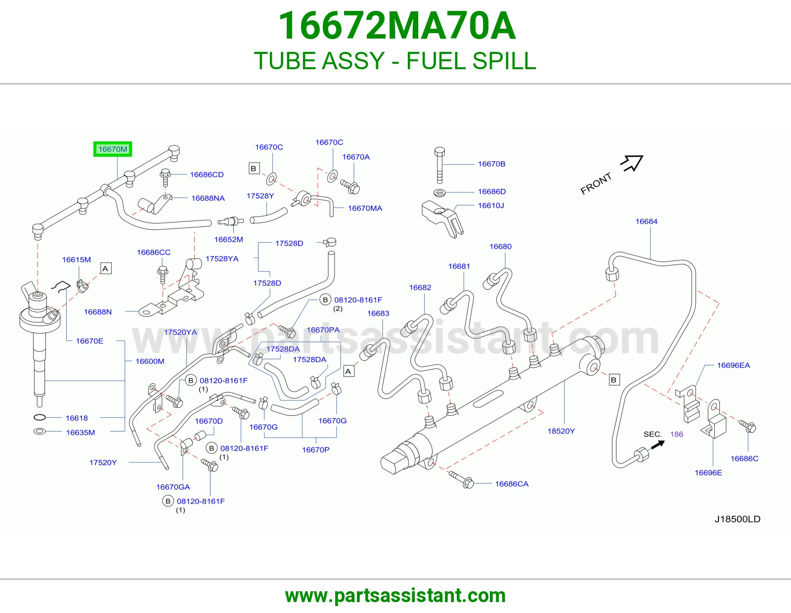 TUBE ASSY - FUEL SPILL