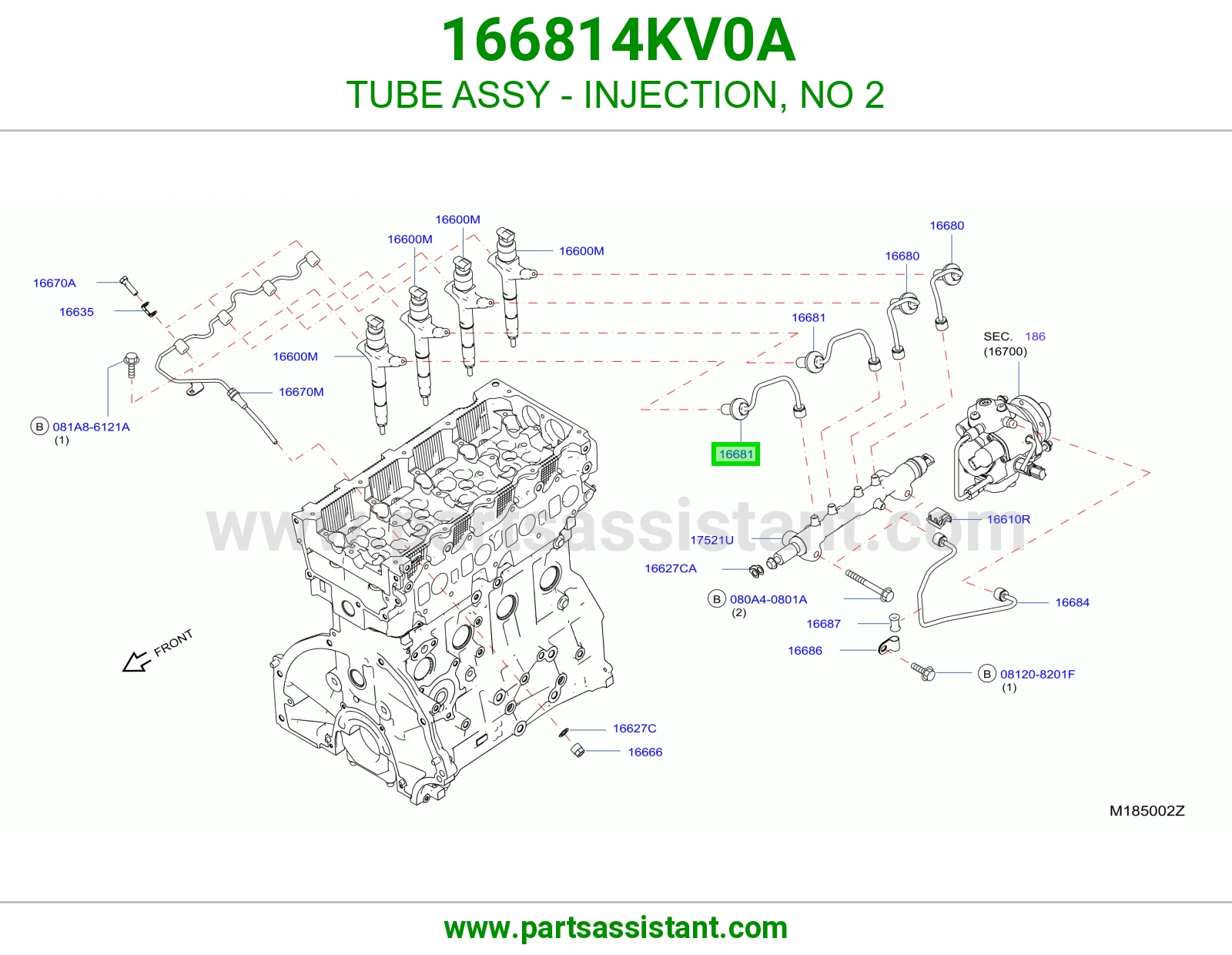 TUBE ASSY - INJECTION, NO 2