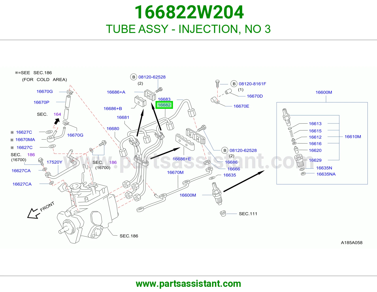 TUBE ASSY - INJECTION, NO 3