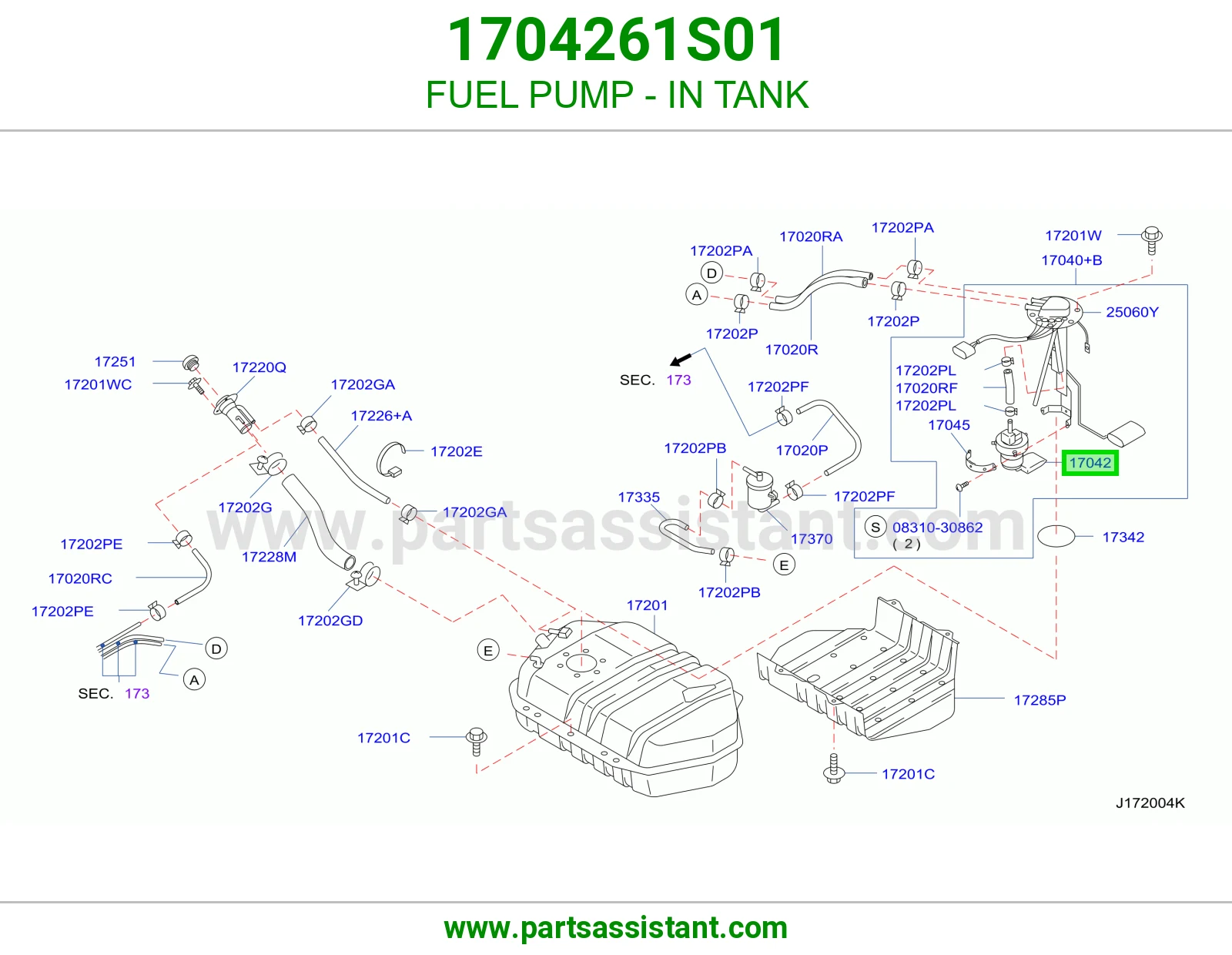 FUEL PUMP - IN TANK