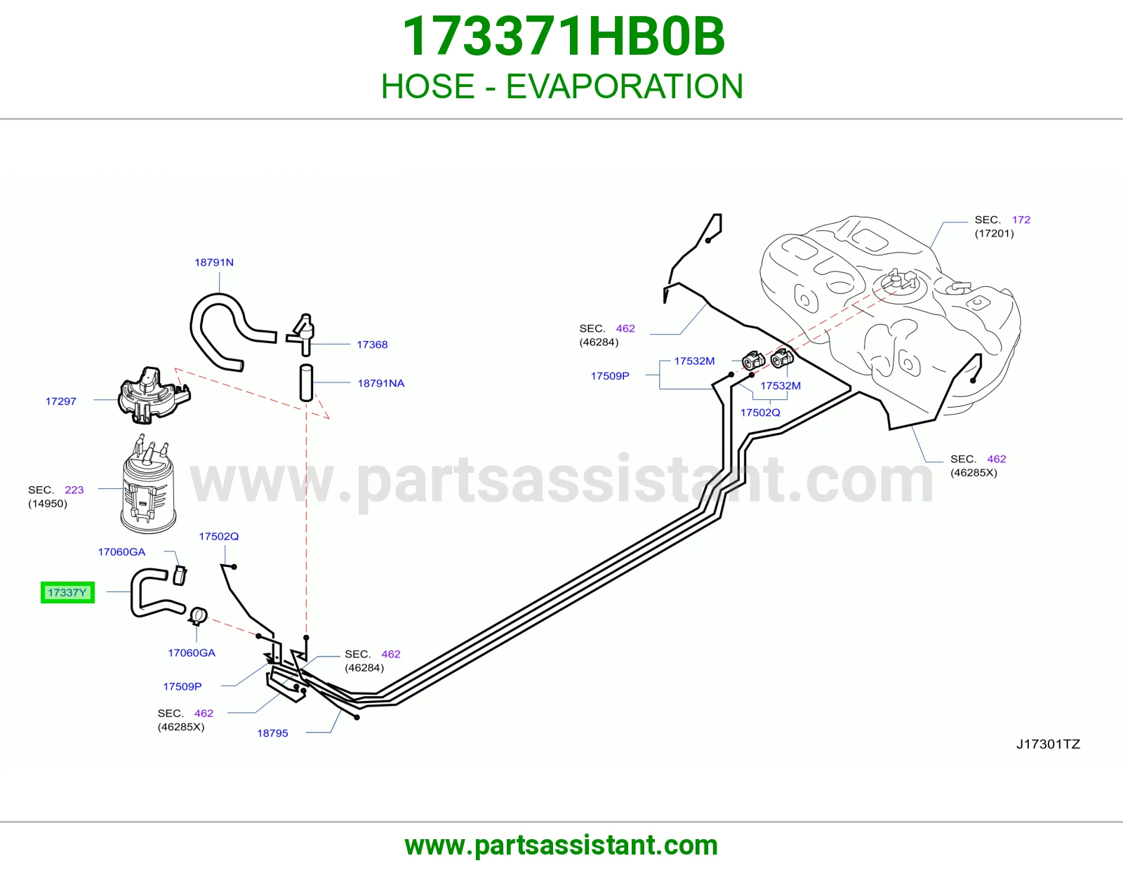 HOSE - EVAPORATION