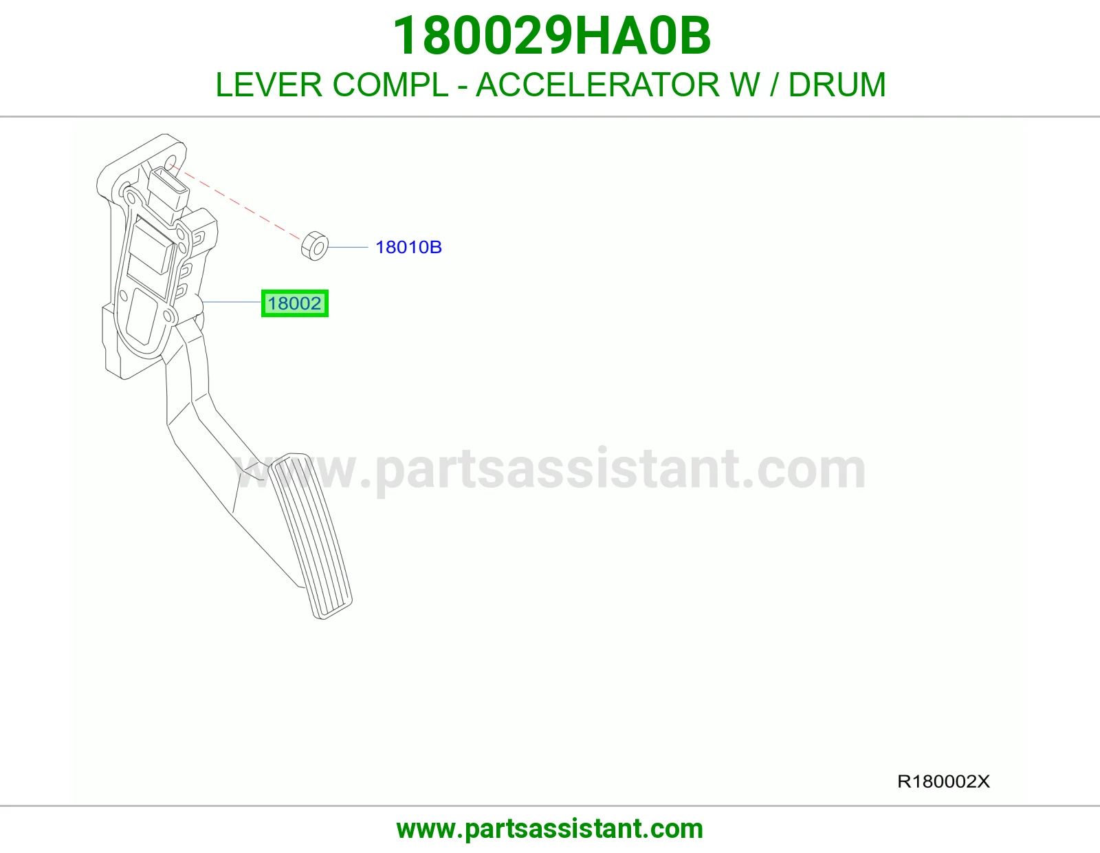 LEVER COMPL - ACCELERATOR W / DRUM