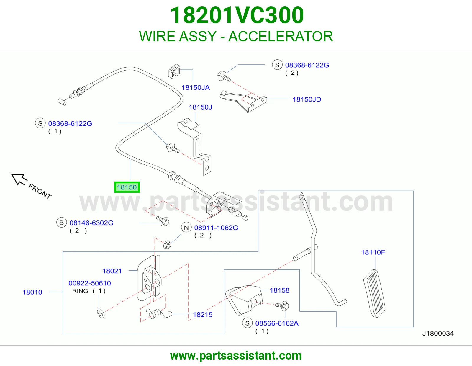 WIRE ASSY - ACCELERATOR