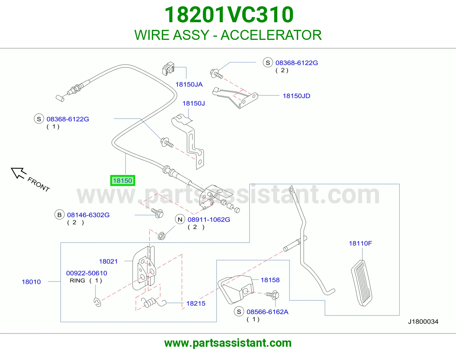 WIRE ASSY - ACCELERATOR