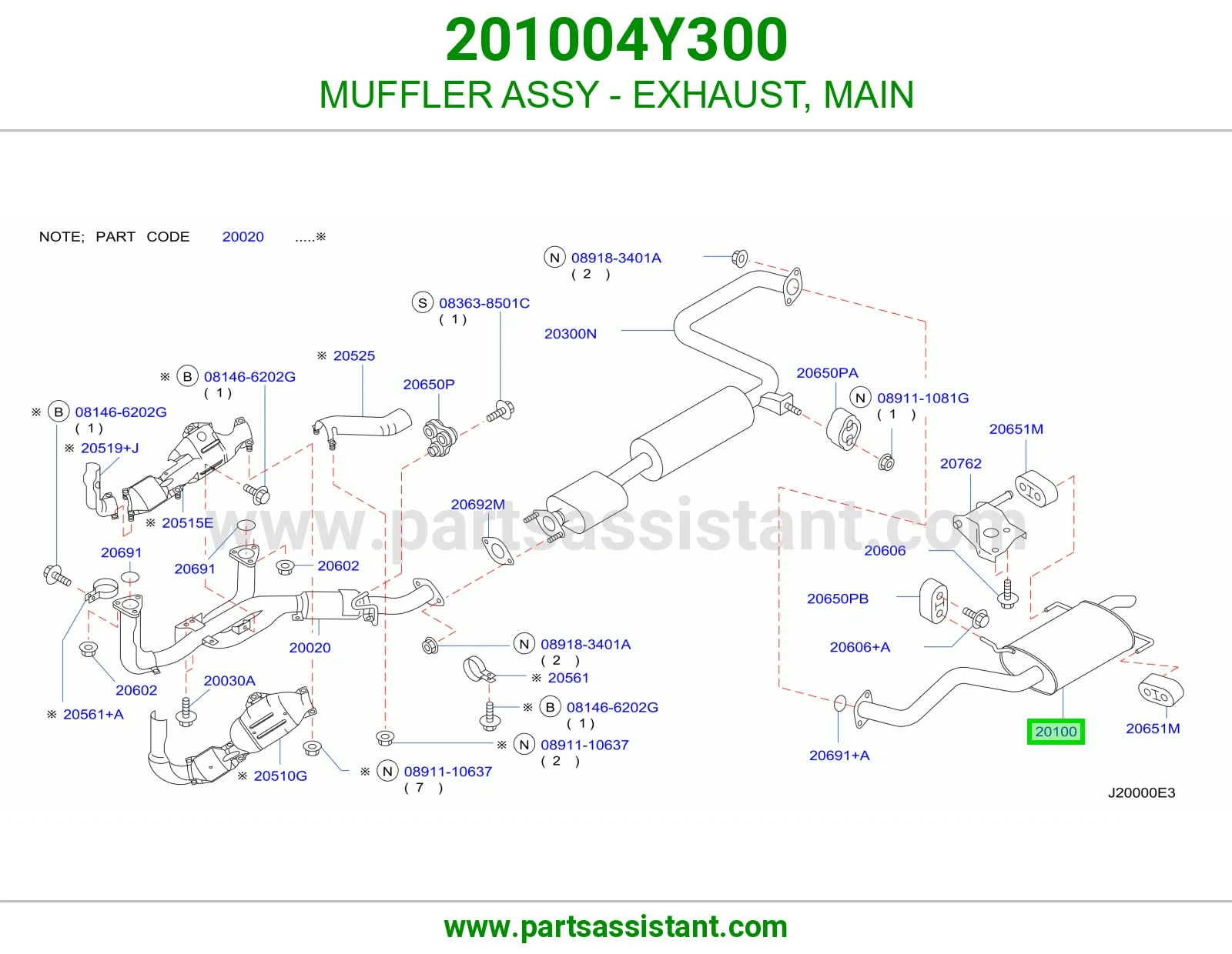 MUFFLER ASSY - EXHAUST, MAIN
