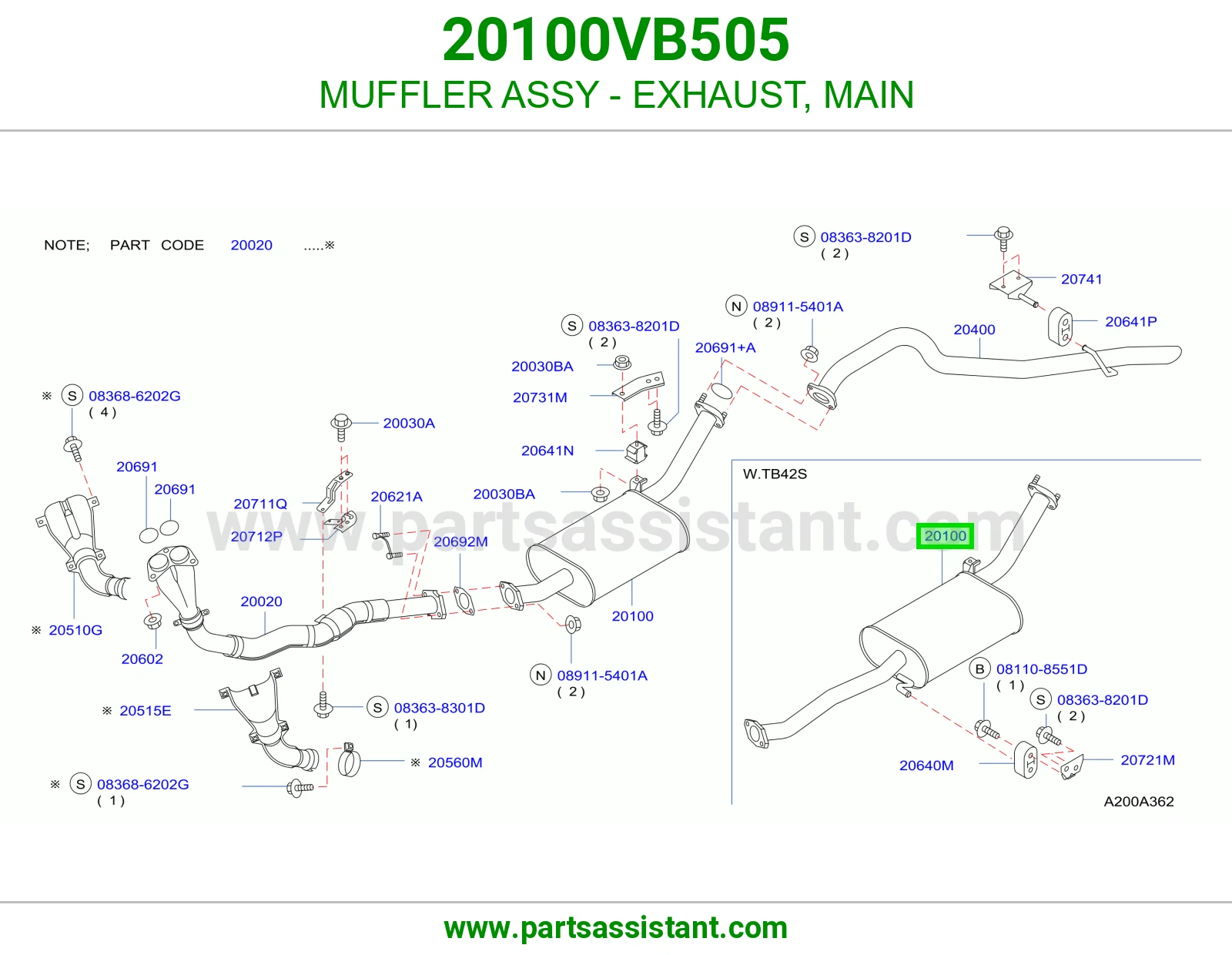 MUFFLER ASSY - EXHAUST, MAIN
