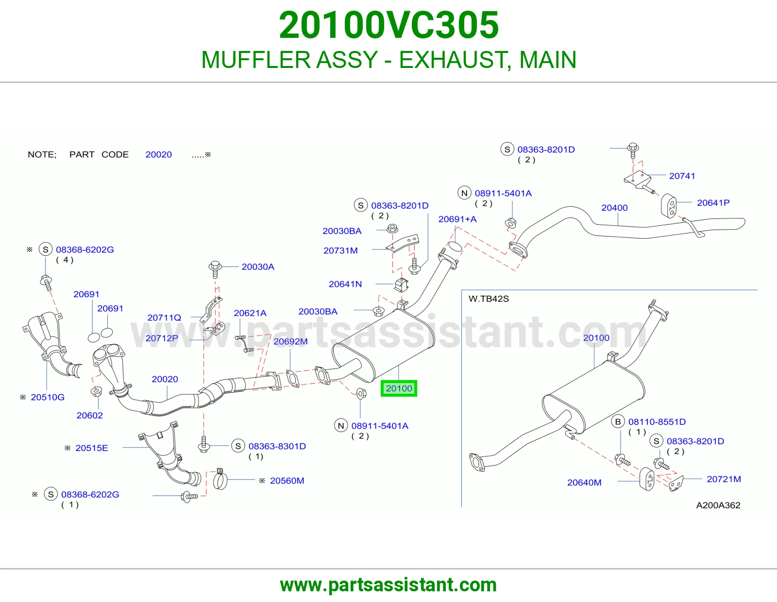 MUFFLER ASSY - EXHAUST, MAIN