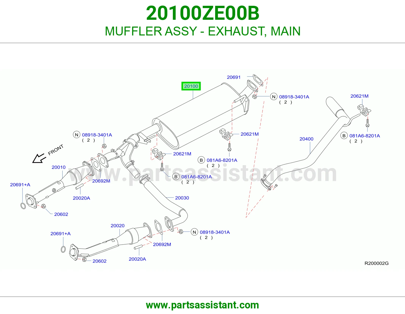 MUFFLER ASSY - EXHAUST, MAIN