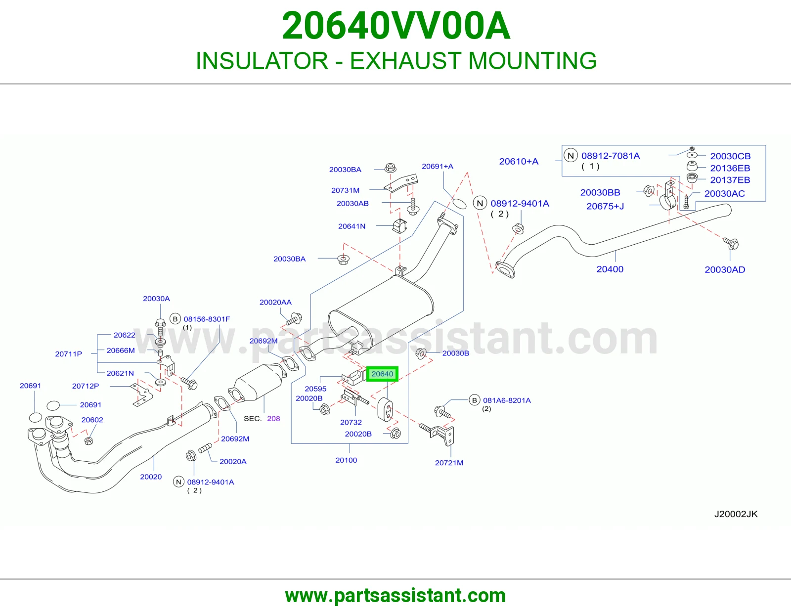 INSULATOR - EXHAUST MOUNTING