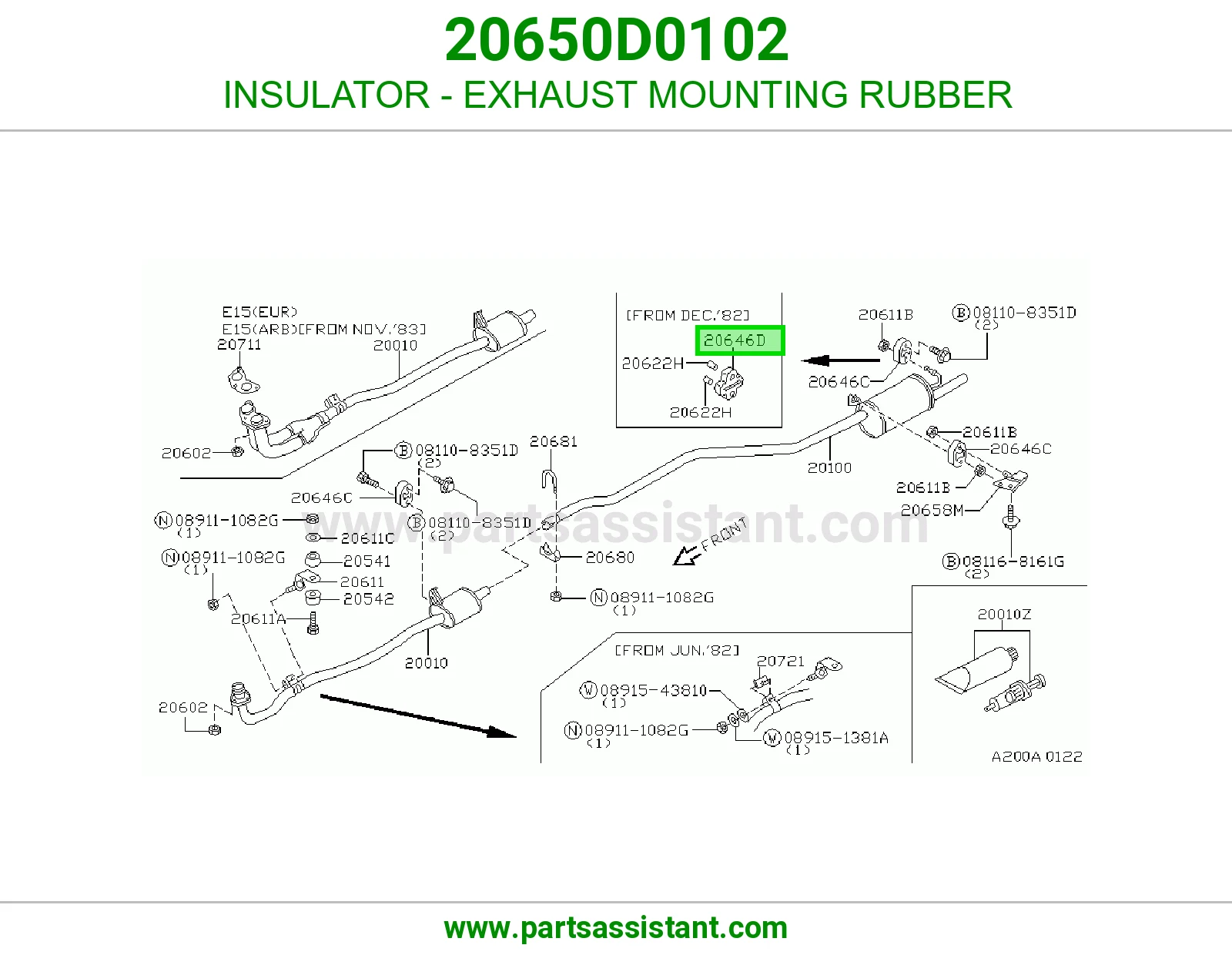 INSULATOR - EXHAUST MOUNTING RUBBER