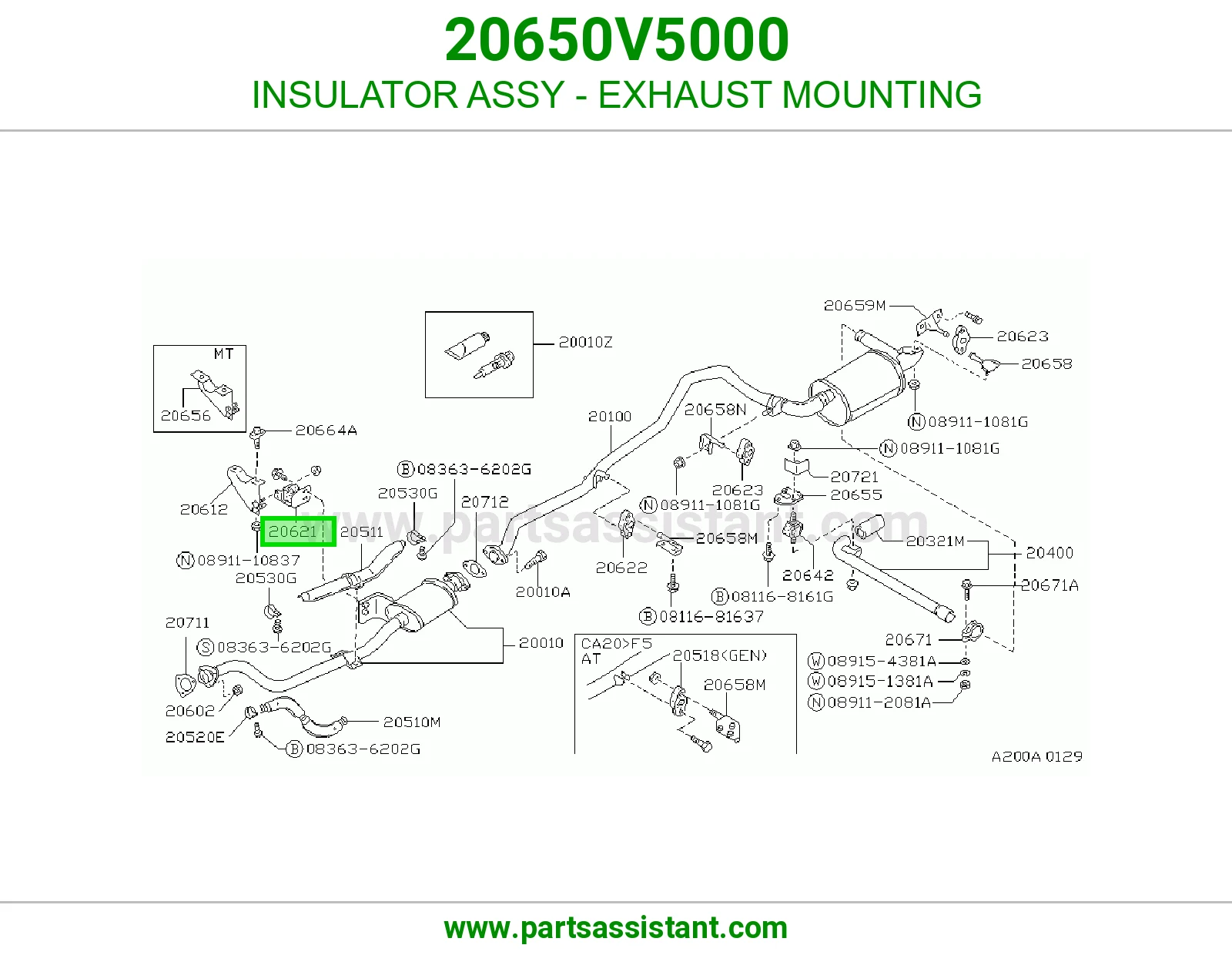 INSULATOR ASSY - EXHAUST MOUNTING
