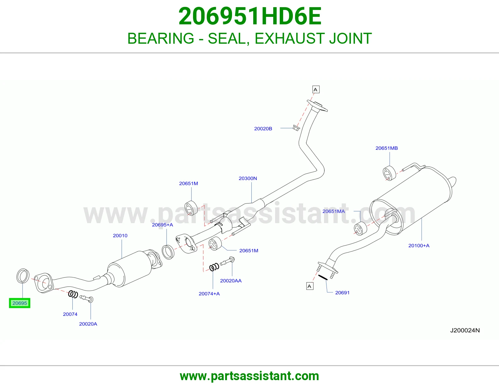 BEARING - SEAL, EXHAUST JOINT