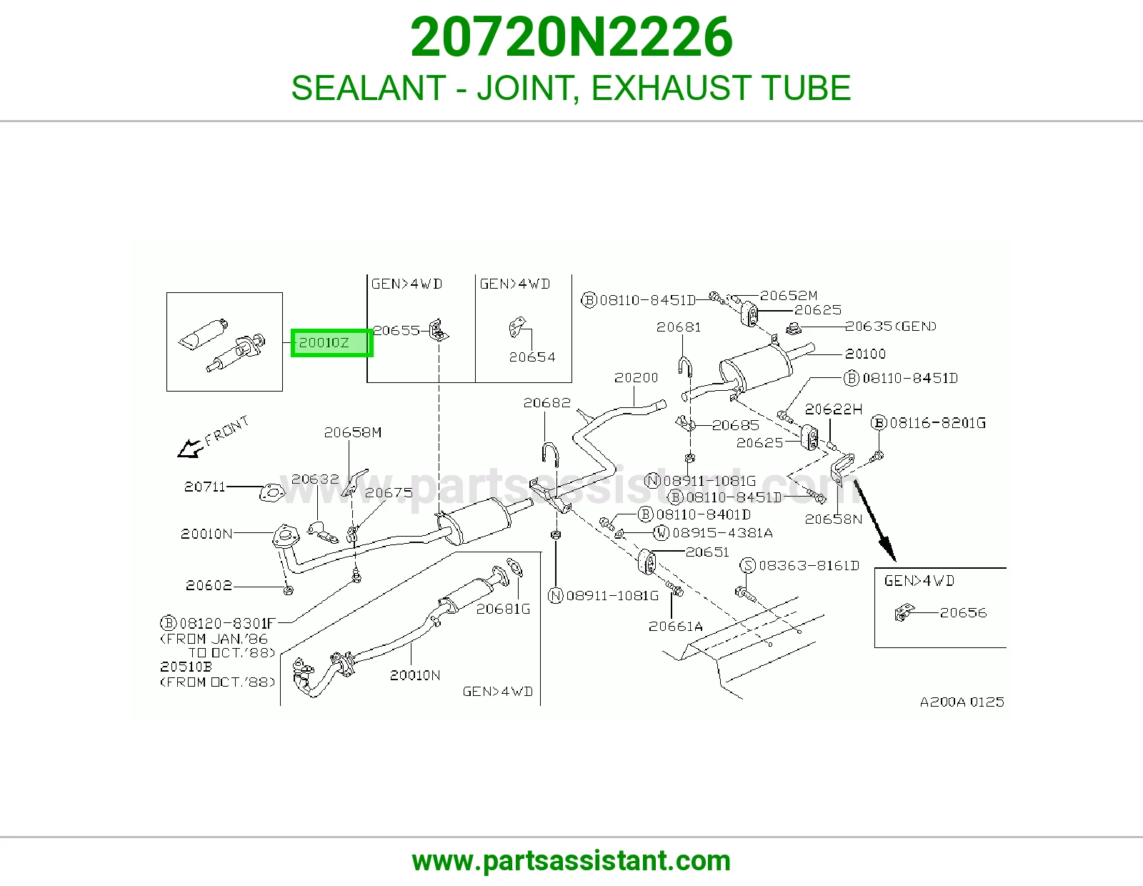 SEALANT - JOINT, EXHAUST TUBE