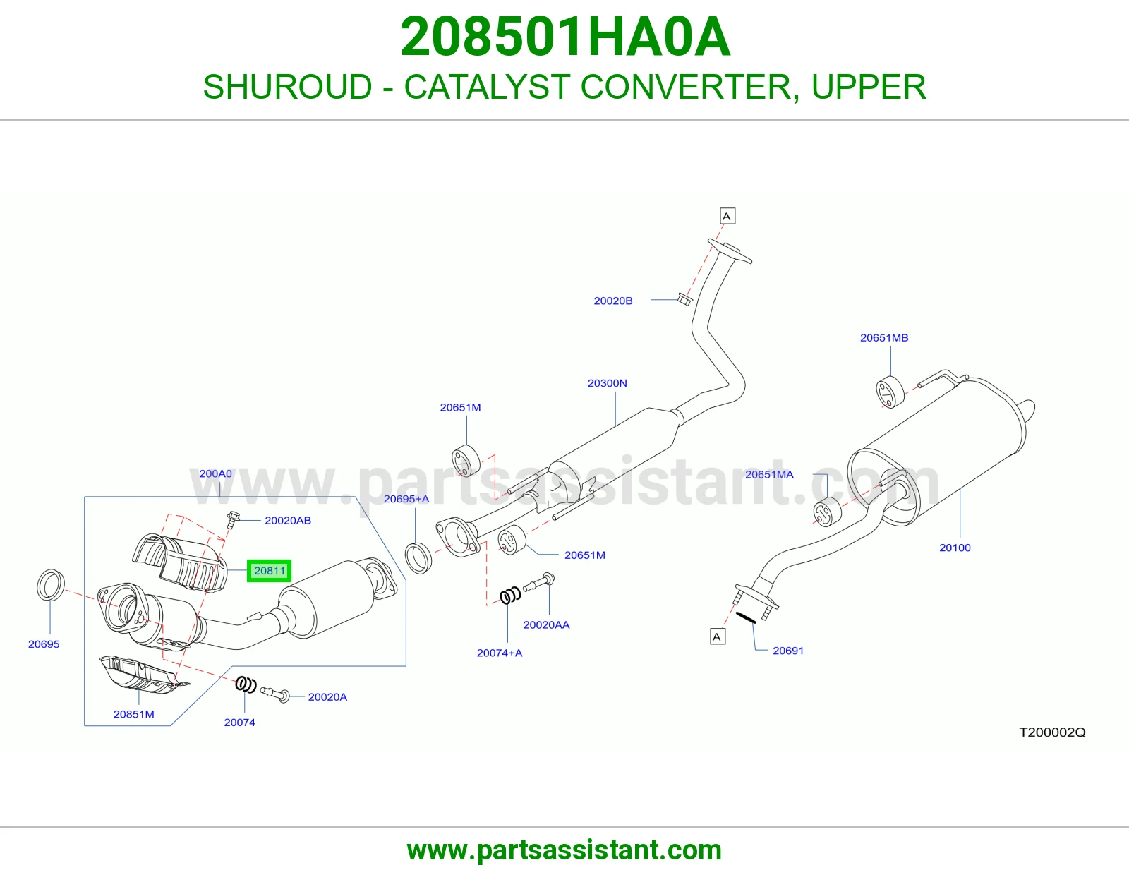 SHUROUD - CATALYST CONVERTER, UPPER