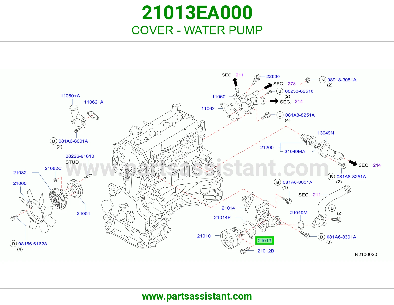 COVER - WATER PUMP