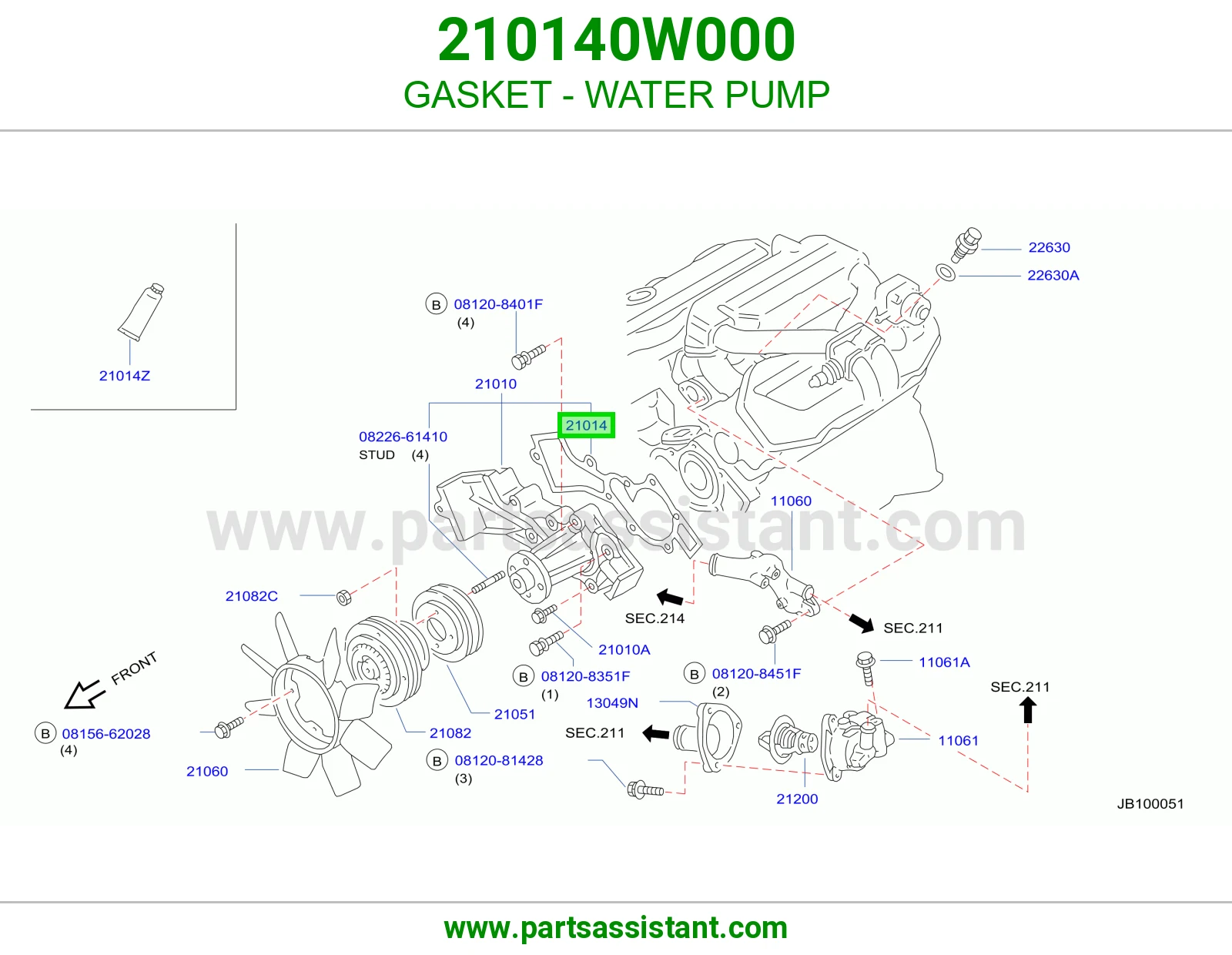 GASKET - WATER PUMP