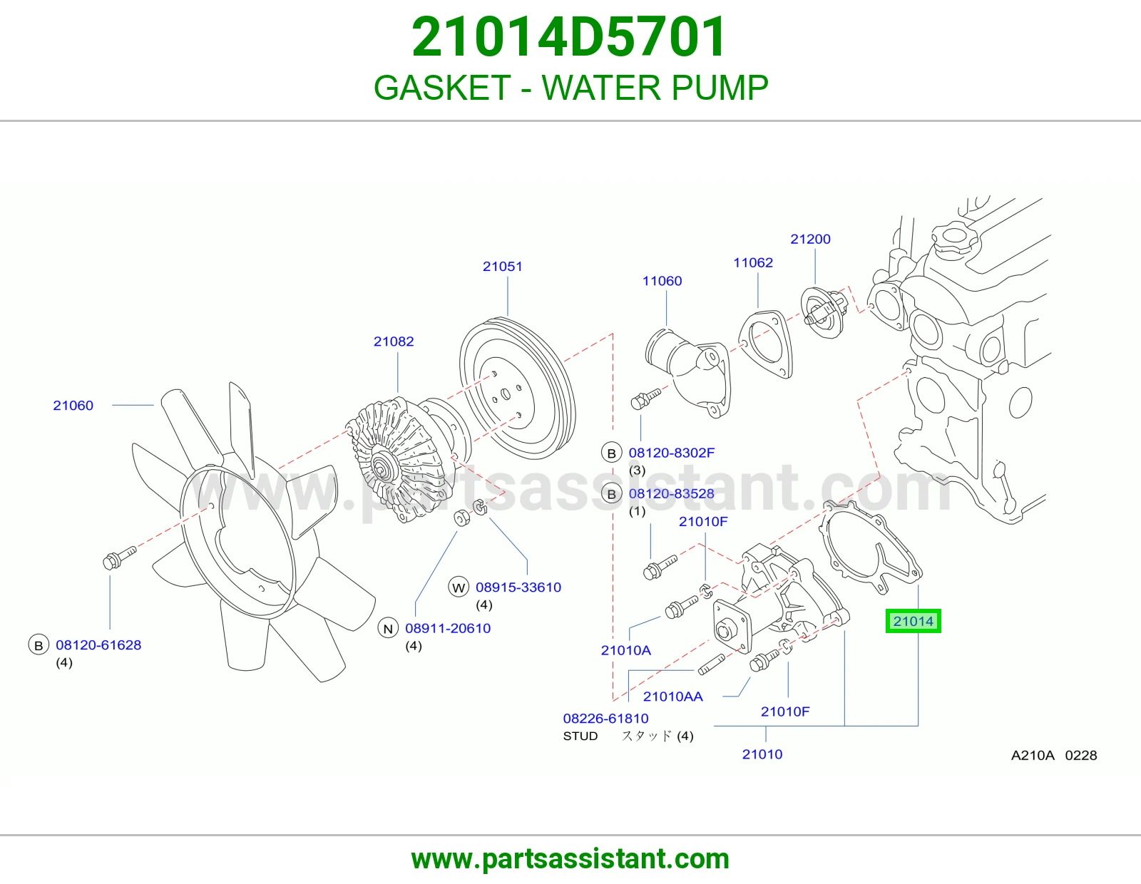 GASKET - WATER PUMP