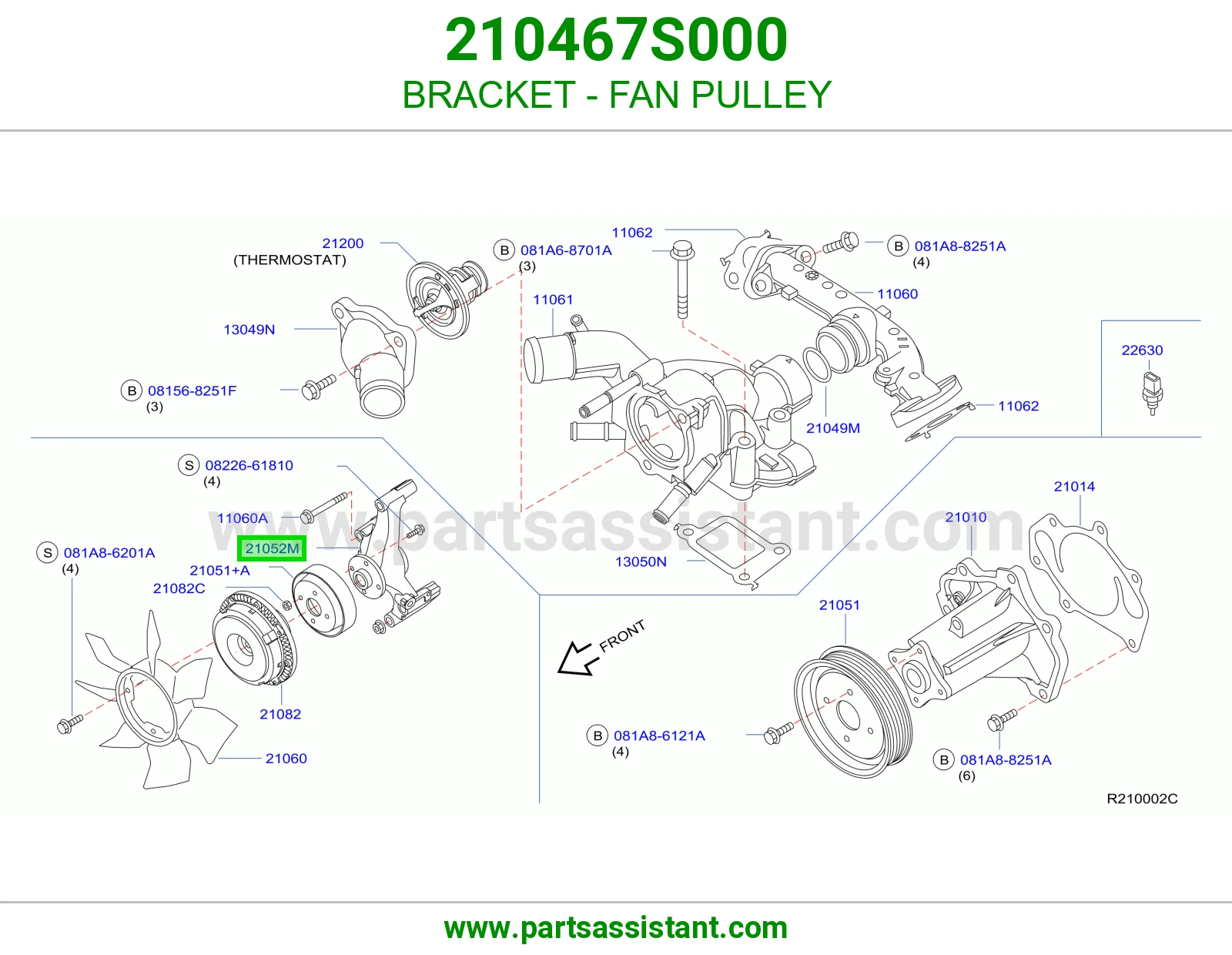 BRACKET - FAN PULLEY