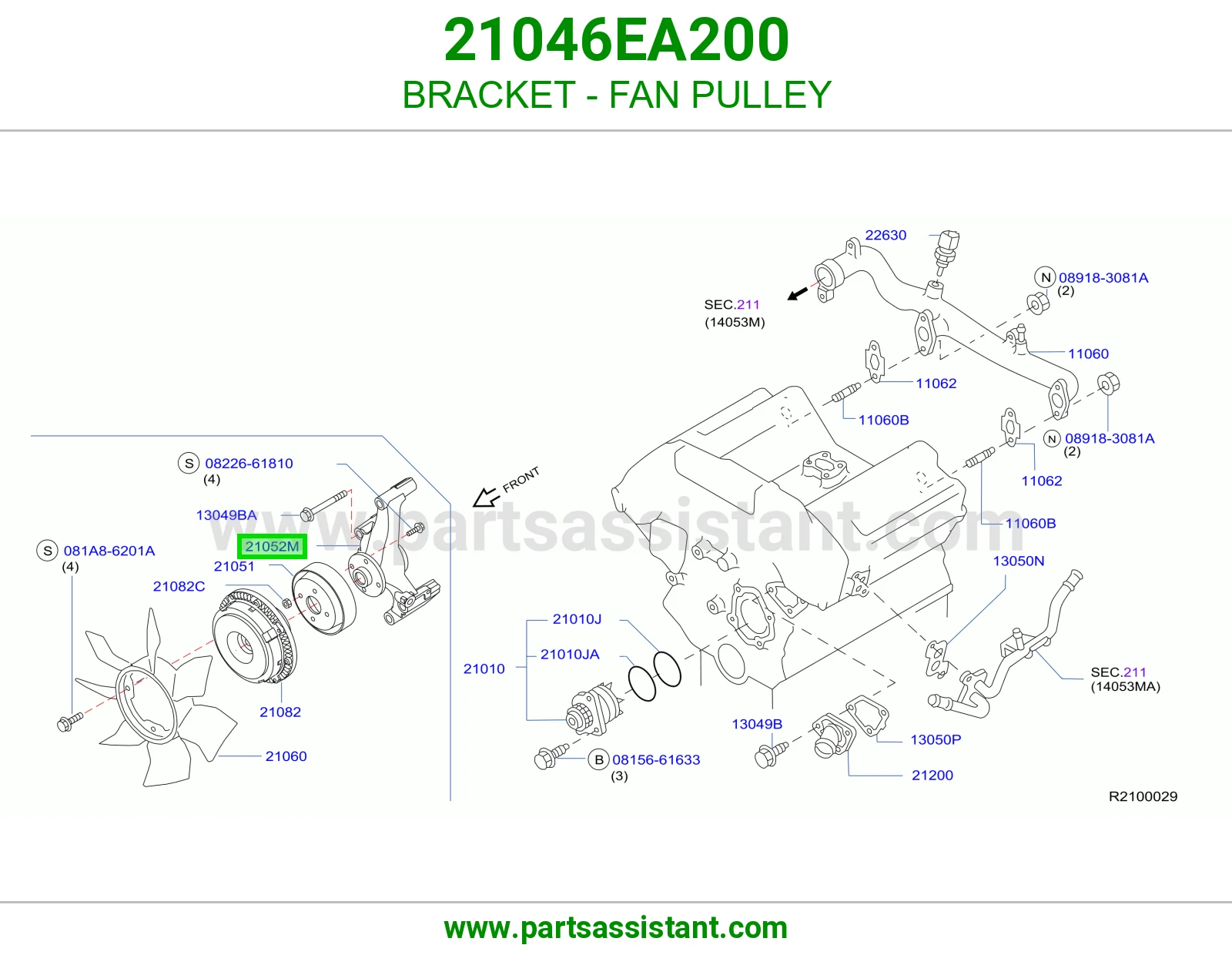 BRACKET - FAN PULLEY
