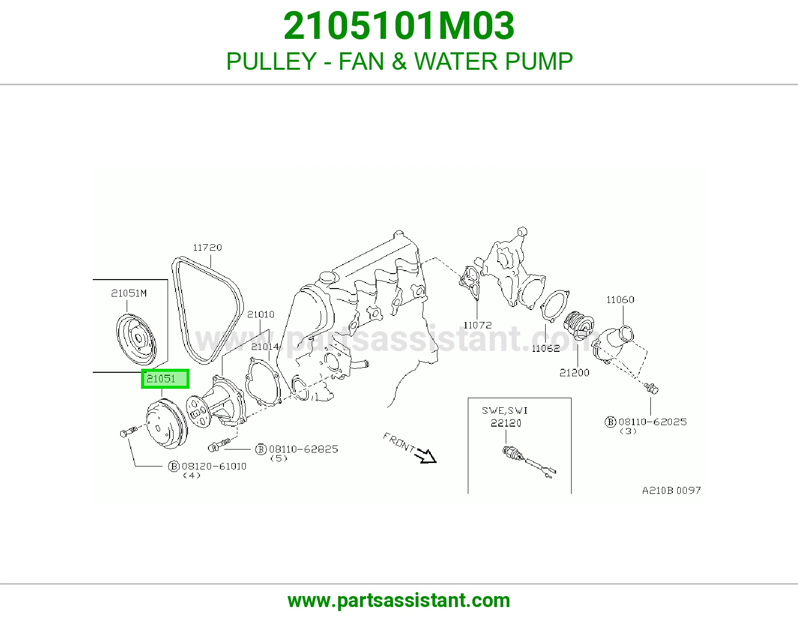 PULLEY - FAN & WATER PUMP
