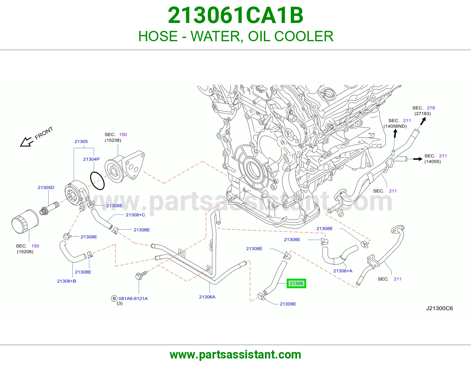 HOSE - WATER, OIL COOLER