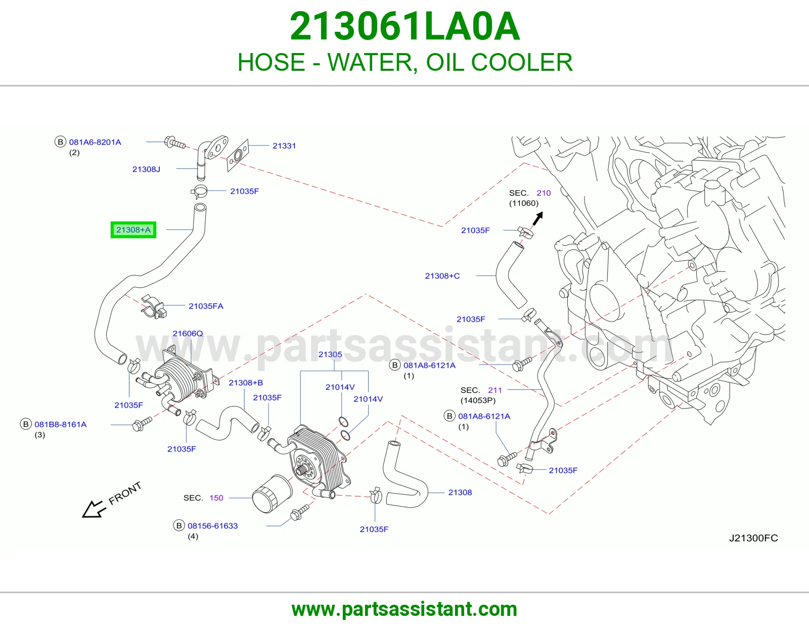 HOSE - WATER, OIL COOLER