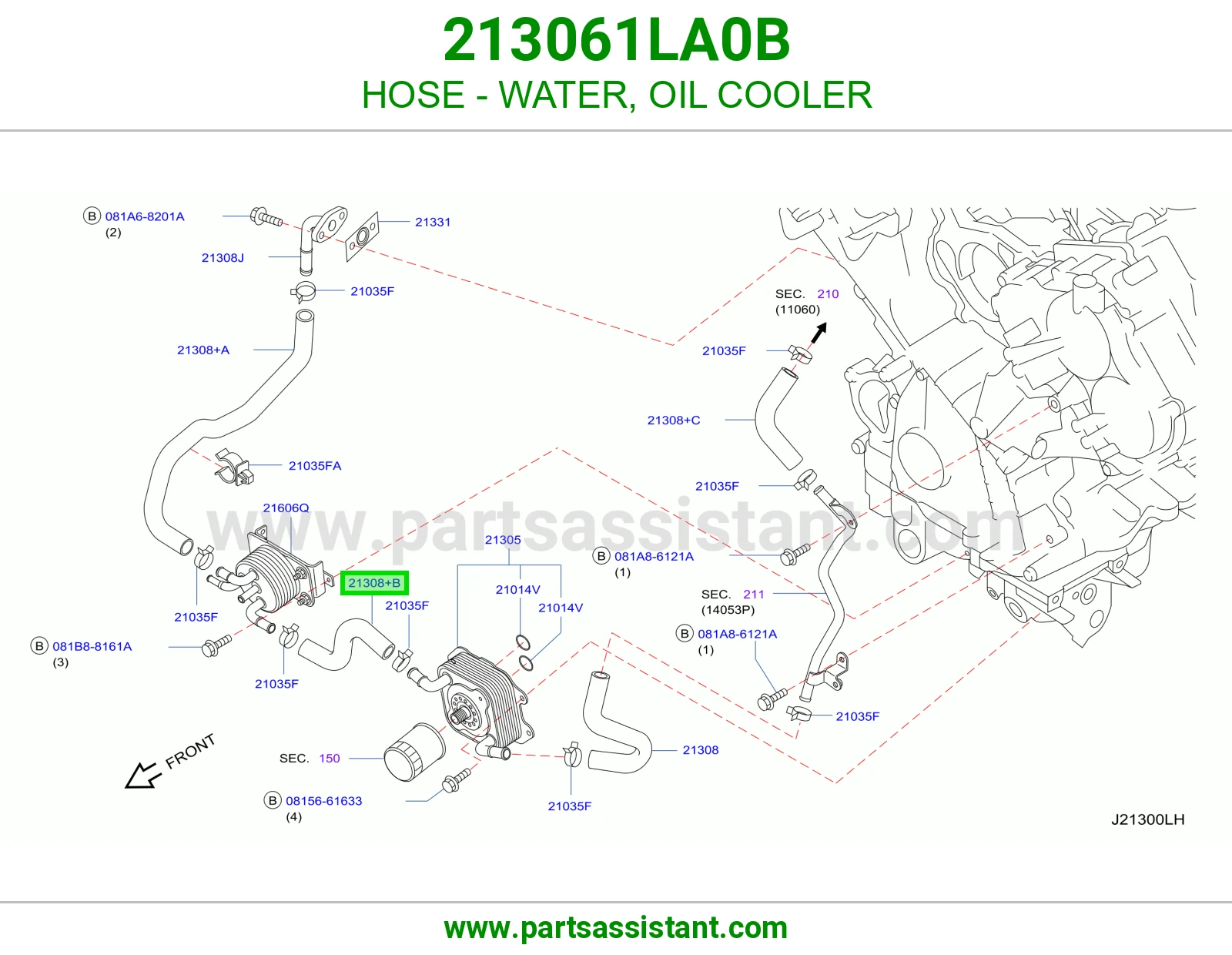HOSE - WATER, OIL COOLER