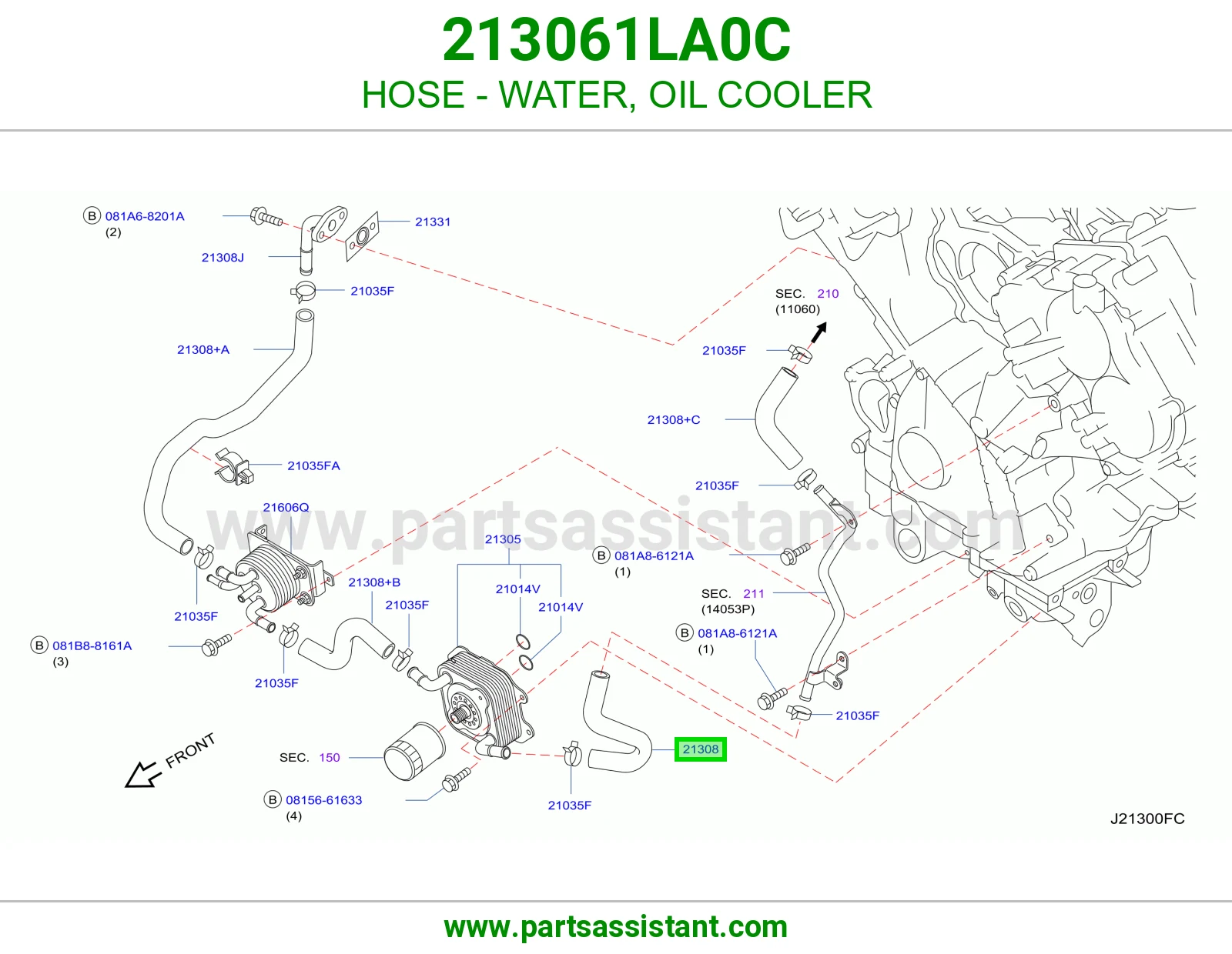 HOSE - WATER, OIL COOLER