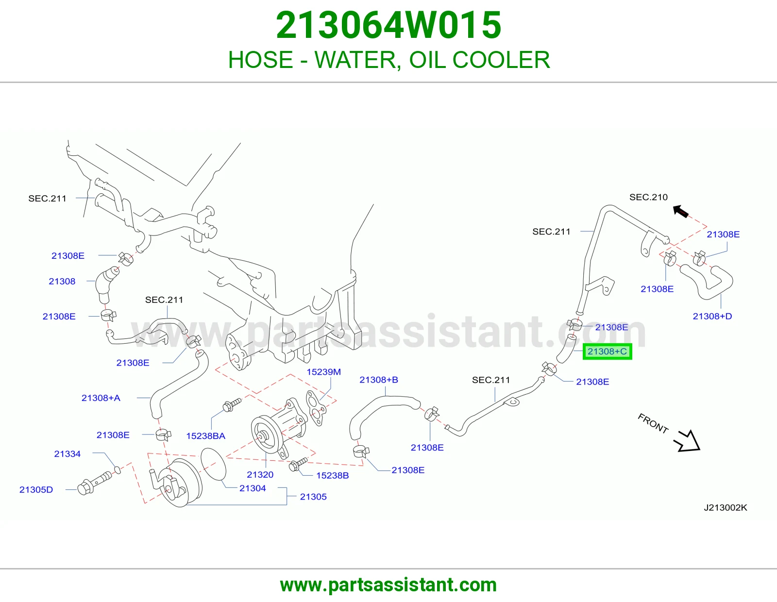 HOSE - WATER, OIL COOLER