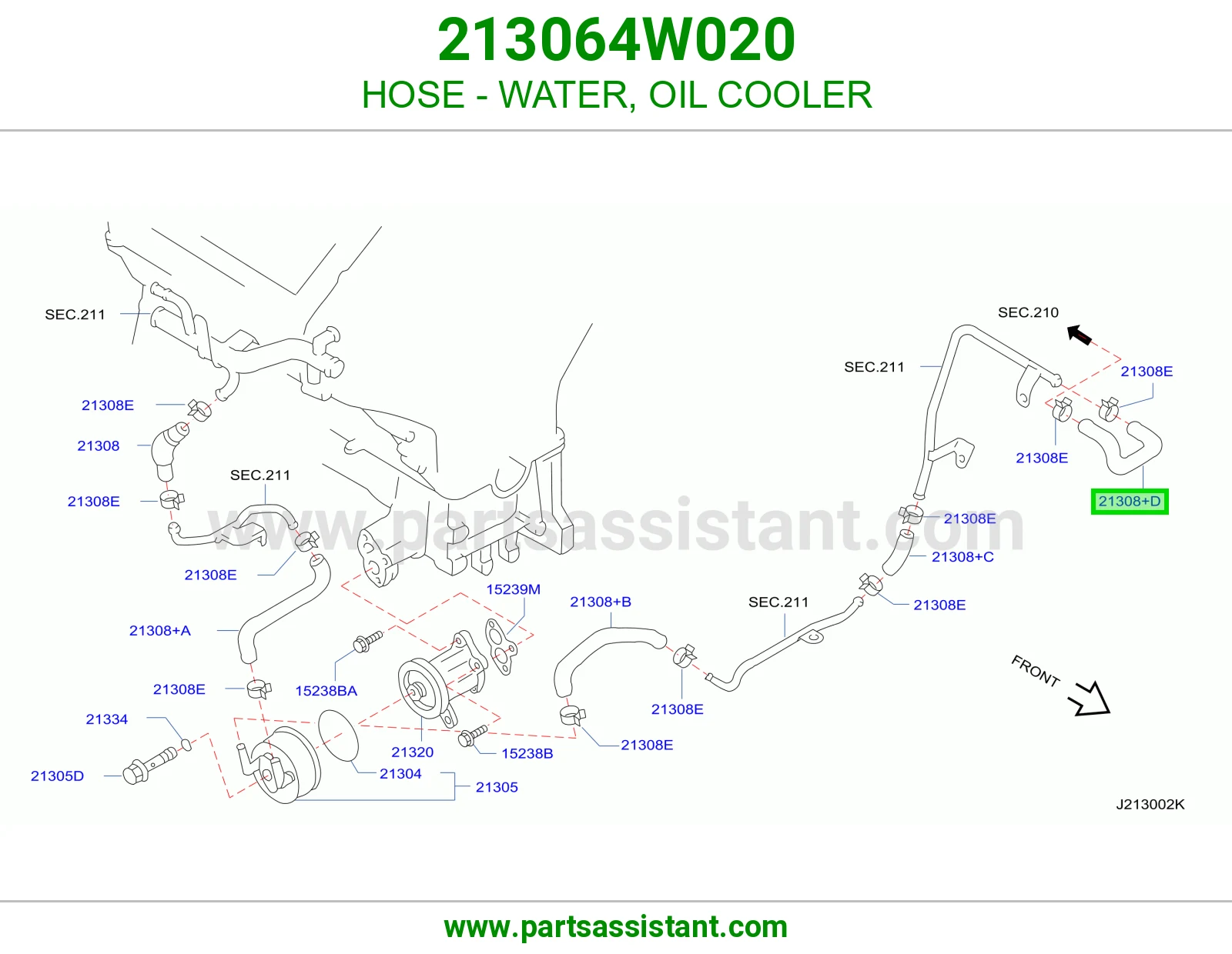 HOSE - WATER, OIL COOLER