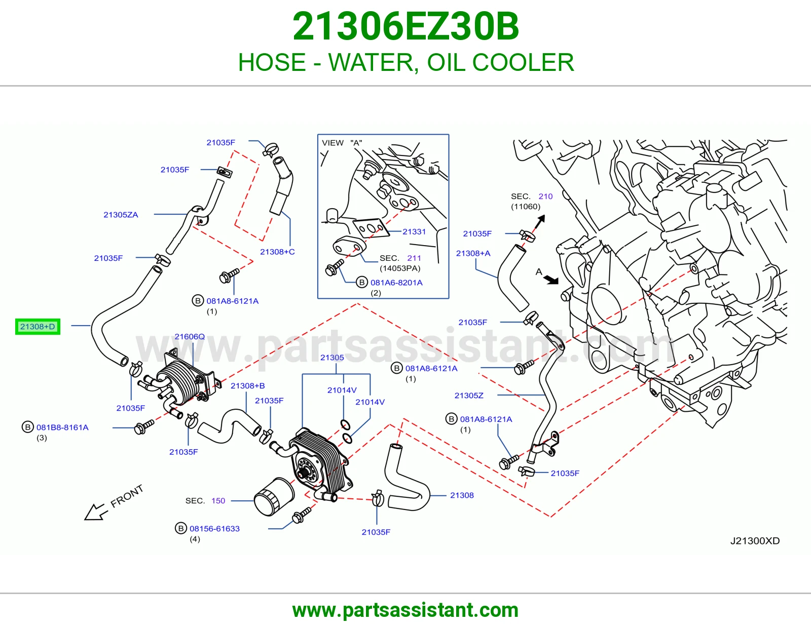 HOSE - WATER, OIL COOLER