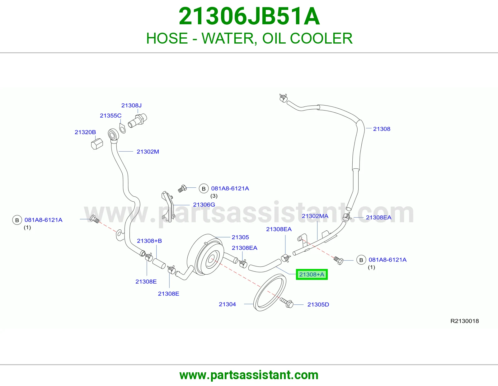 HOSE - WATER, OIL COOLER