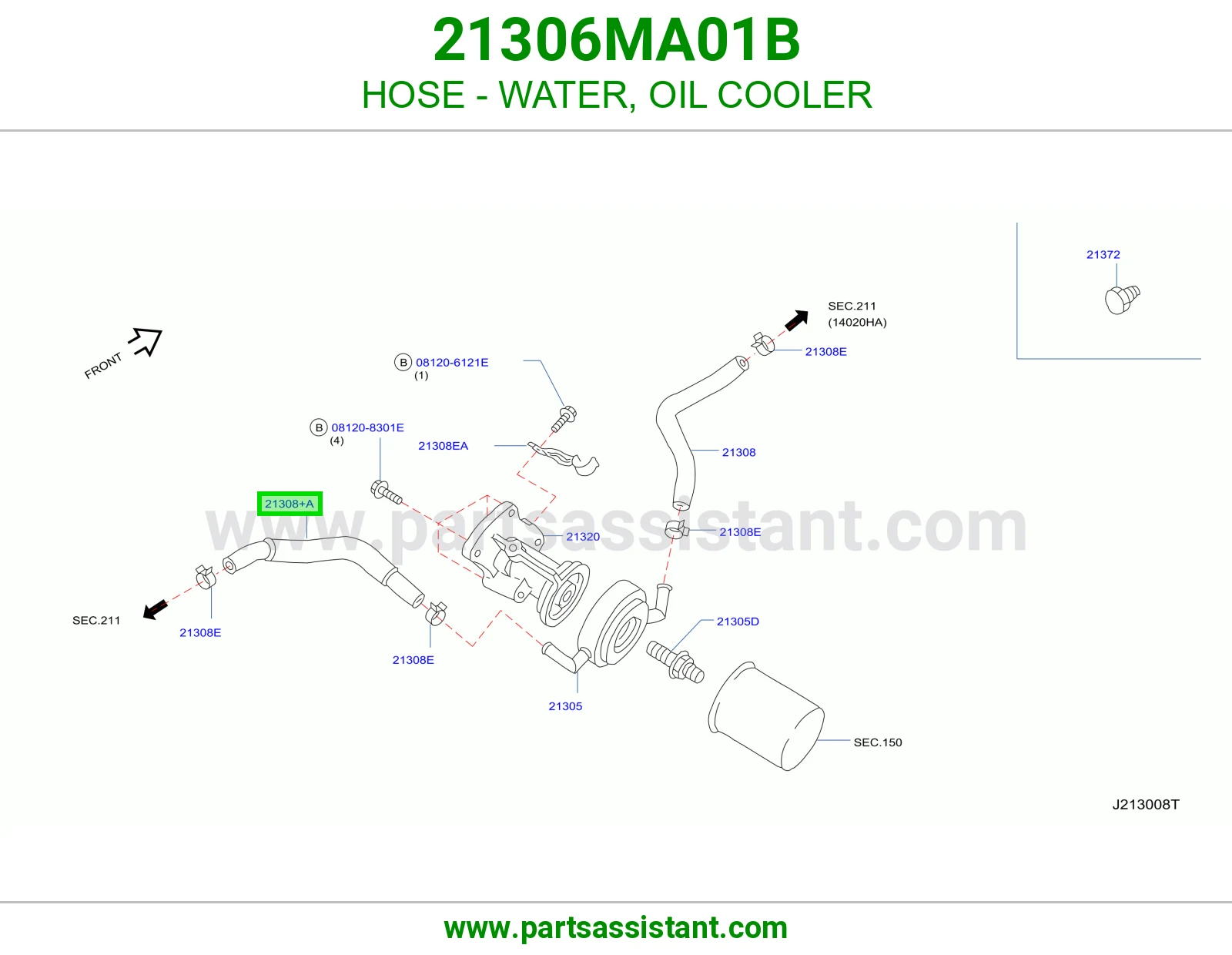 HOSE - WATER, OIL COOLER