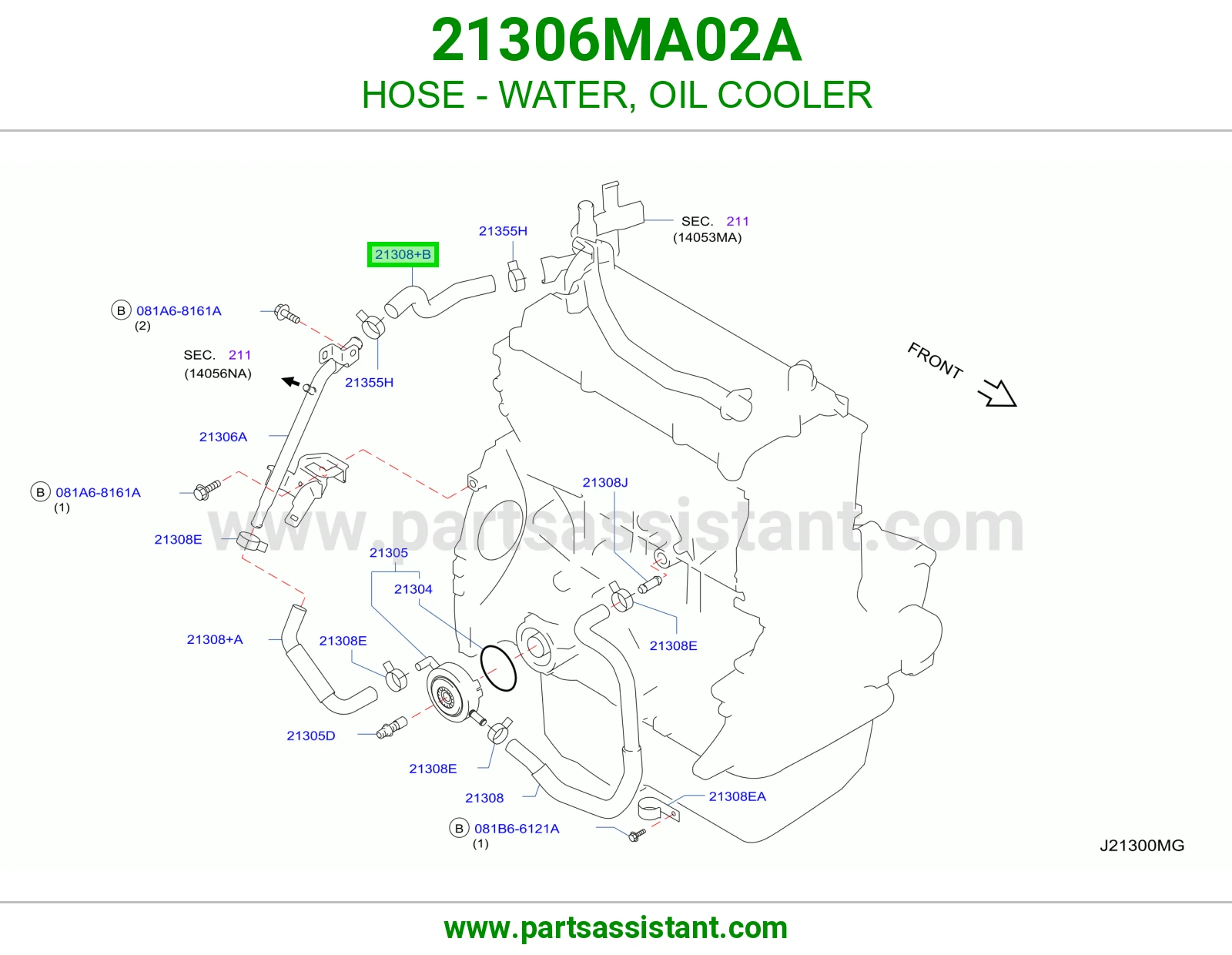 HOSE - WATER, OIL COOLER