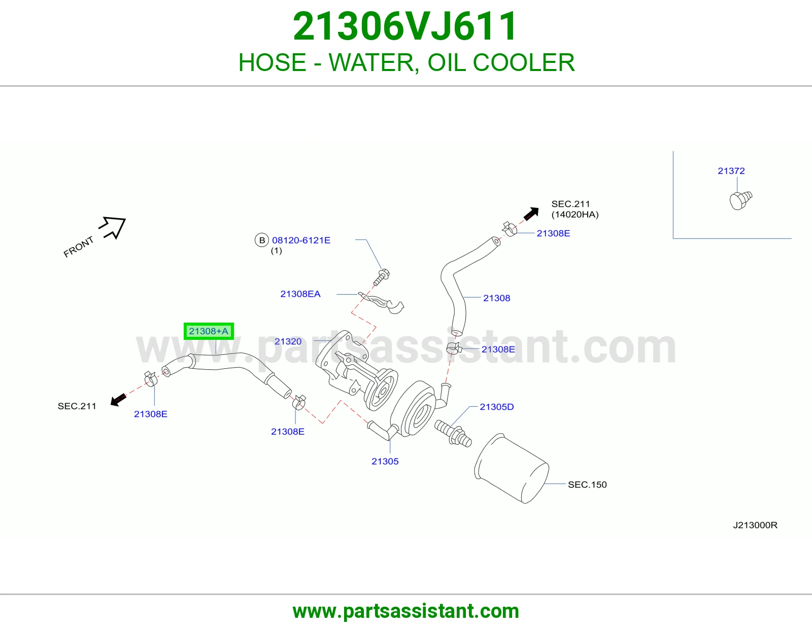 HOSE - WATER, OIL COOLER