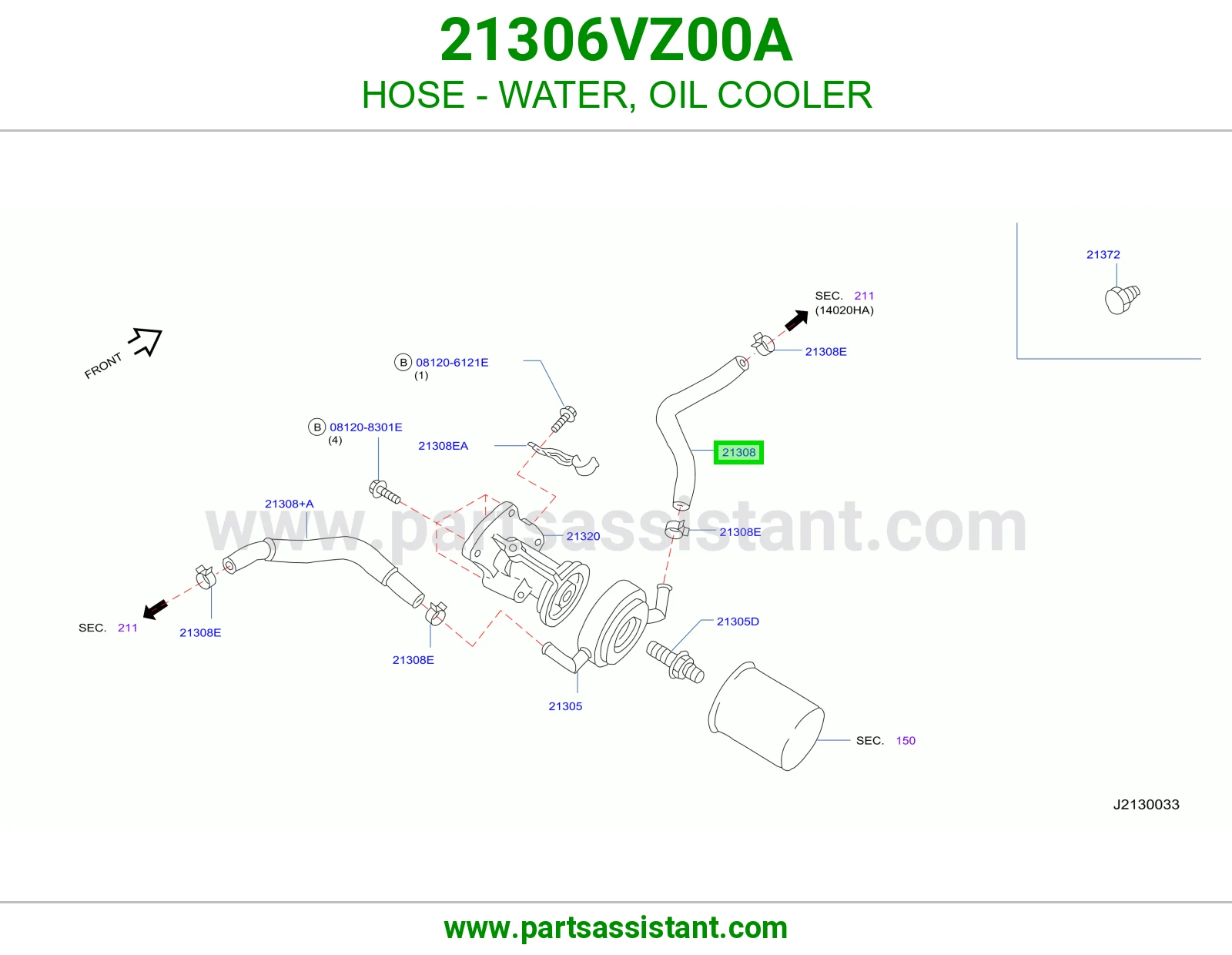 HOSE - WATER, OIL COOLER