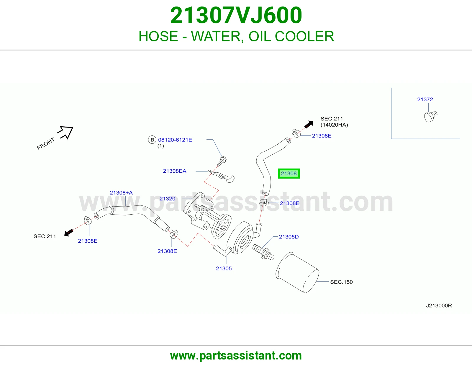 HOSE - WATER, OIL COOLER
