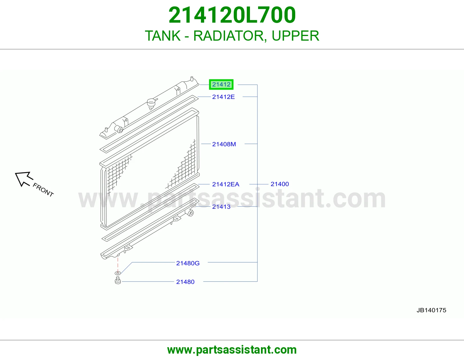 TANK - RADIATOR, UPPER
