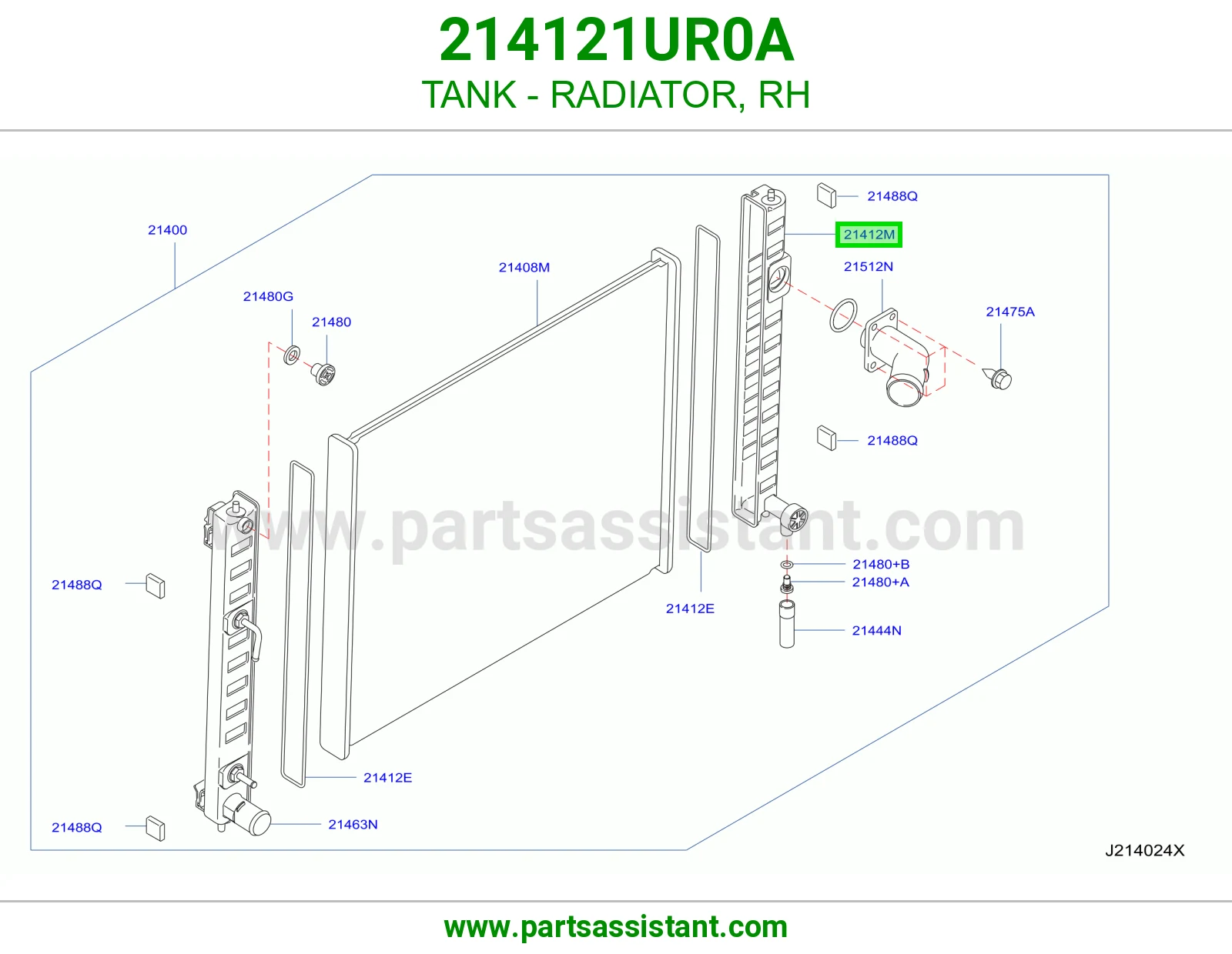 TANK - RADIATOR, RH