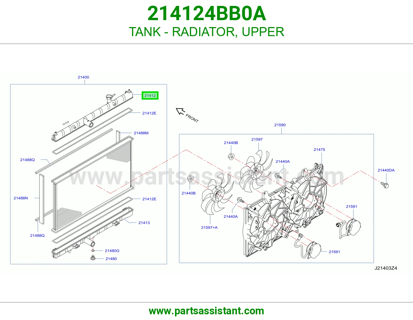 TANK - RADIATOR, UPPER