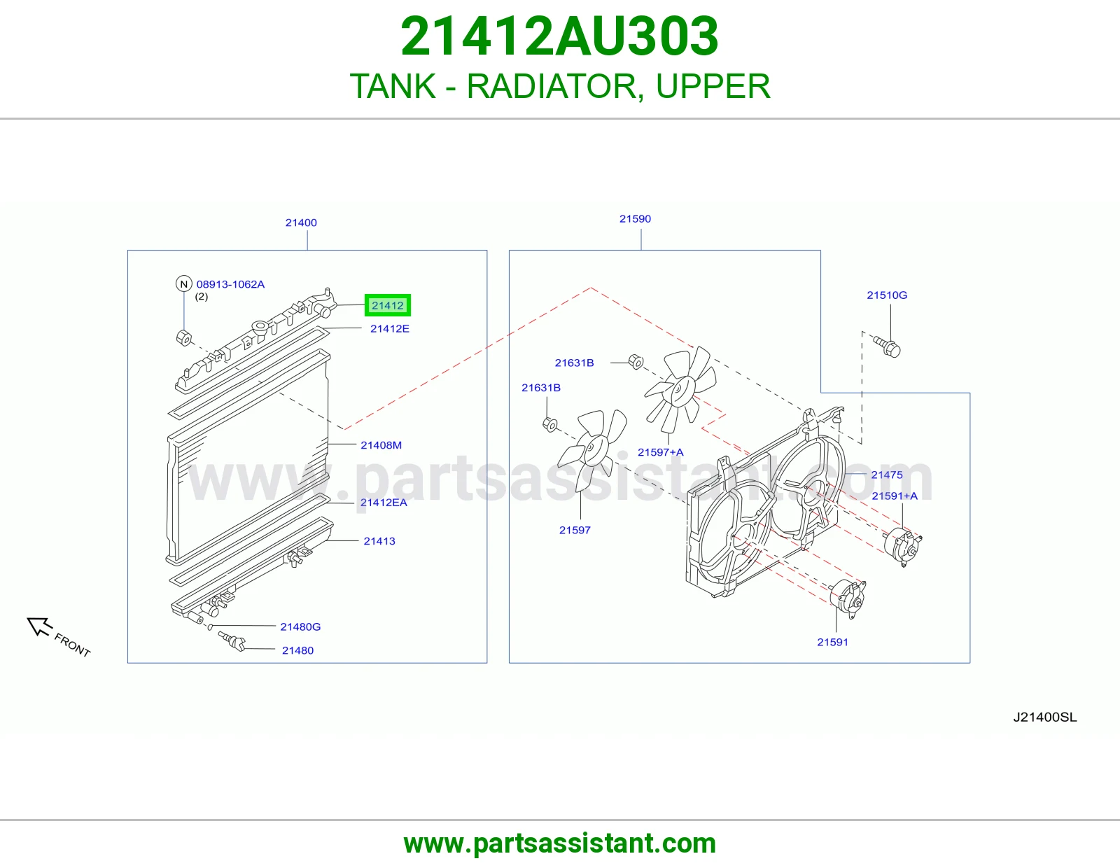 TANK - RADIATOR, UPPER